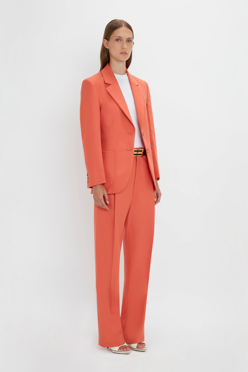 Patch Pocket Jacket In Papaya 3