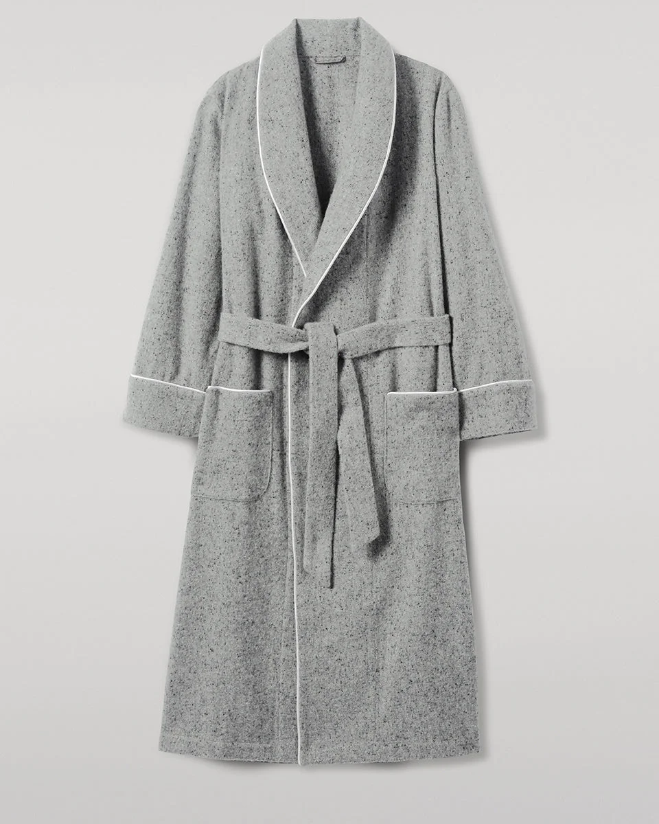 Donegal Cashmere Grey Dressing Gown - 1