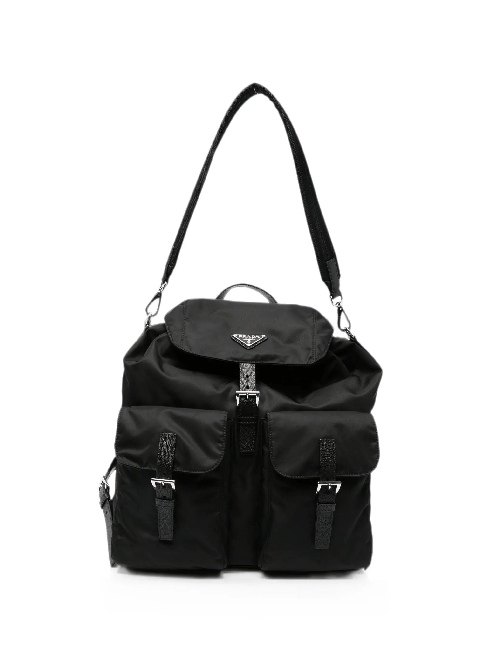 Prada Re-Nylon Logo-plaque Backpack - 1