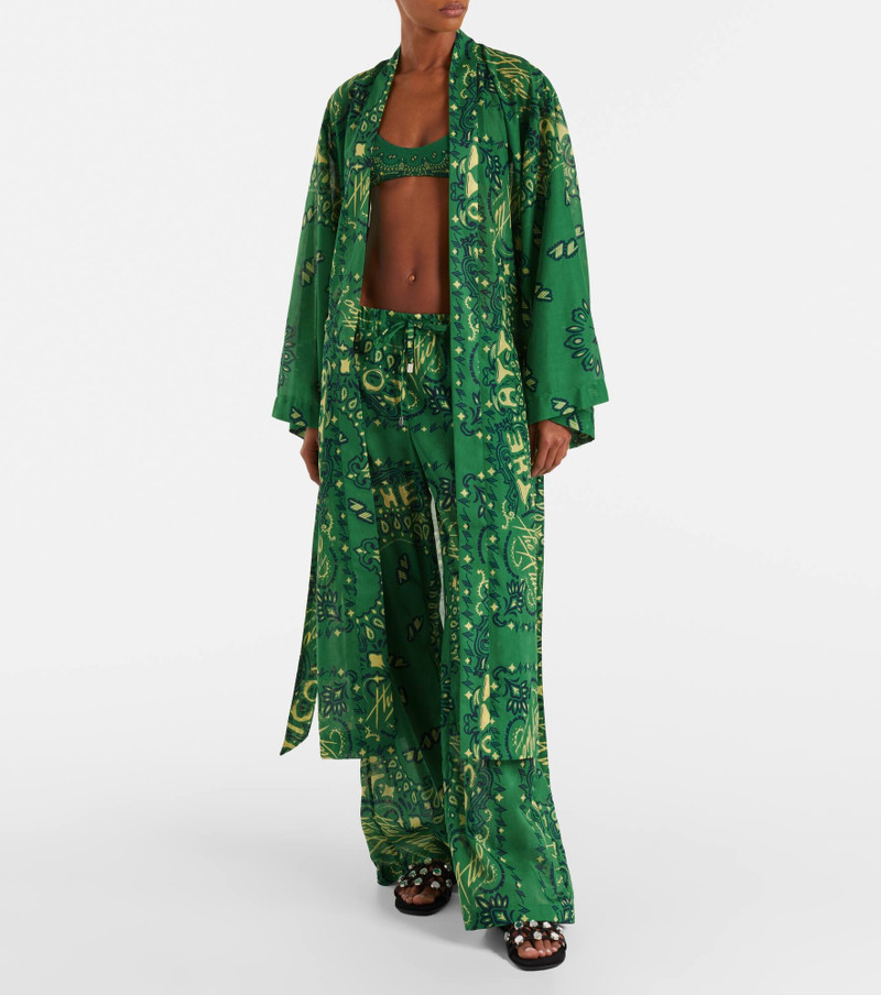 THE ATTICO Bandana cotton muslin kaftan outlook