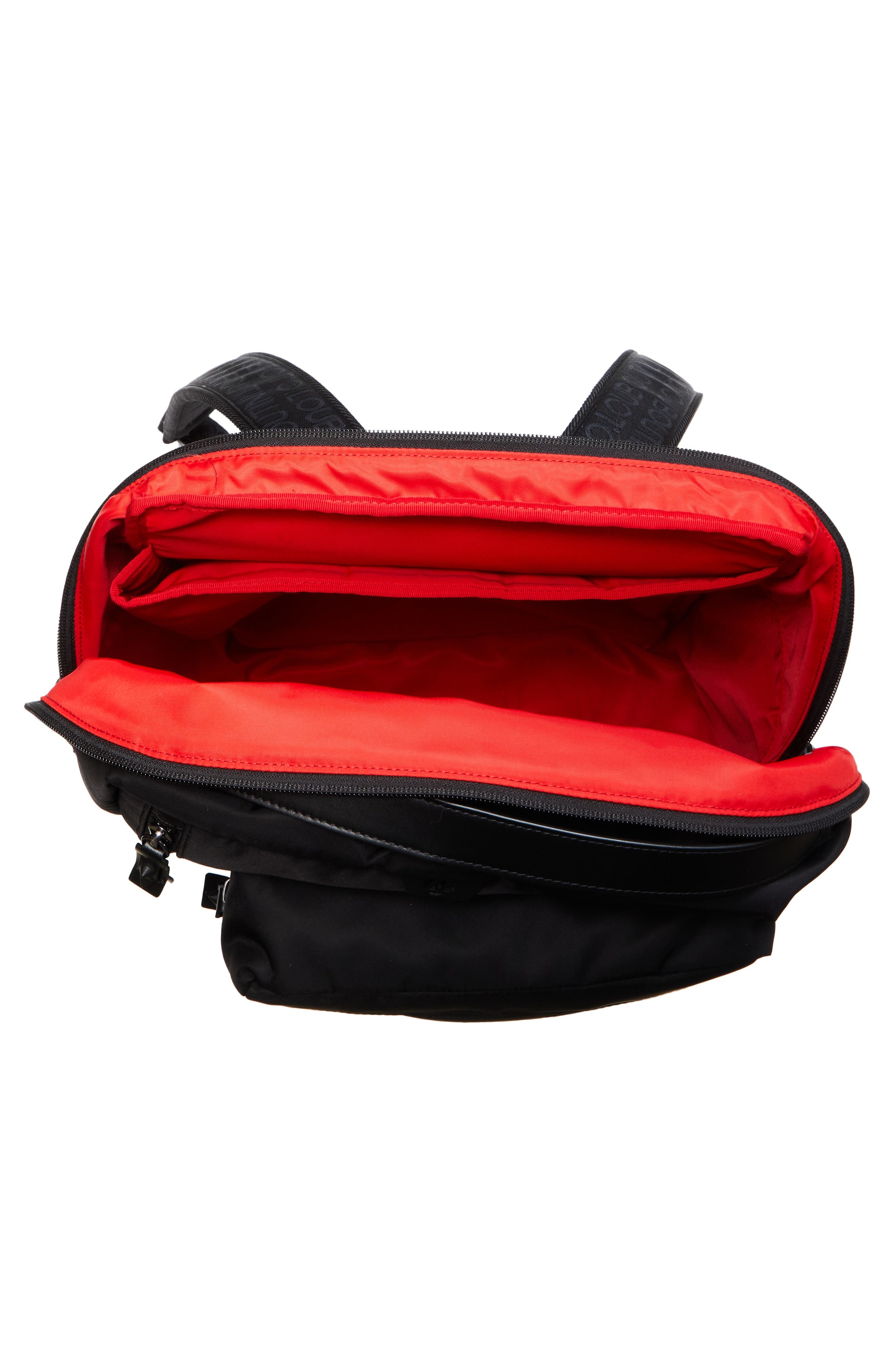 Christian Louboutin Loubideal Canvas & Rubber Backpack in Black/Black/Black at Nordstrom - 3
