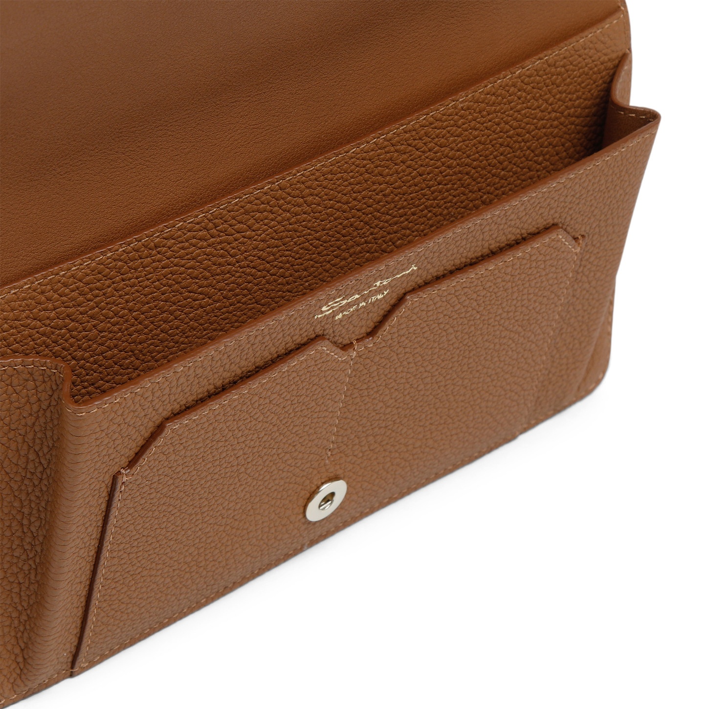 Light brown tumbled leather document holder - 4
