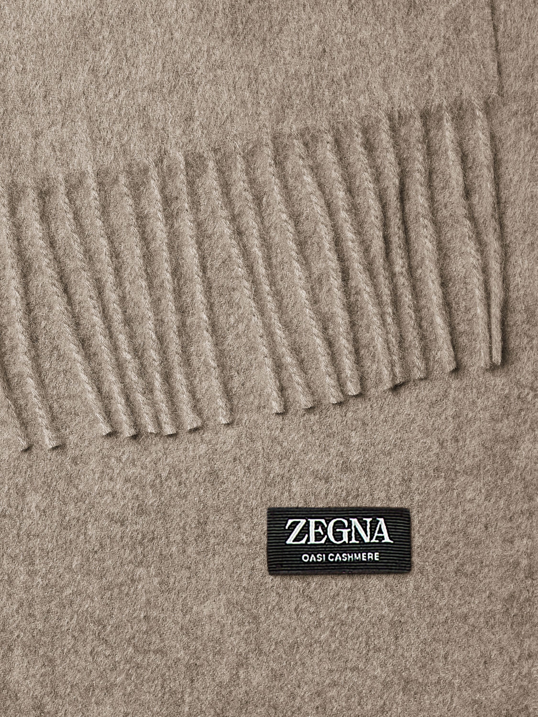 BEIGE OASI CASHMERE SCARF - 2