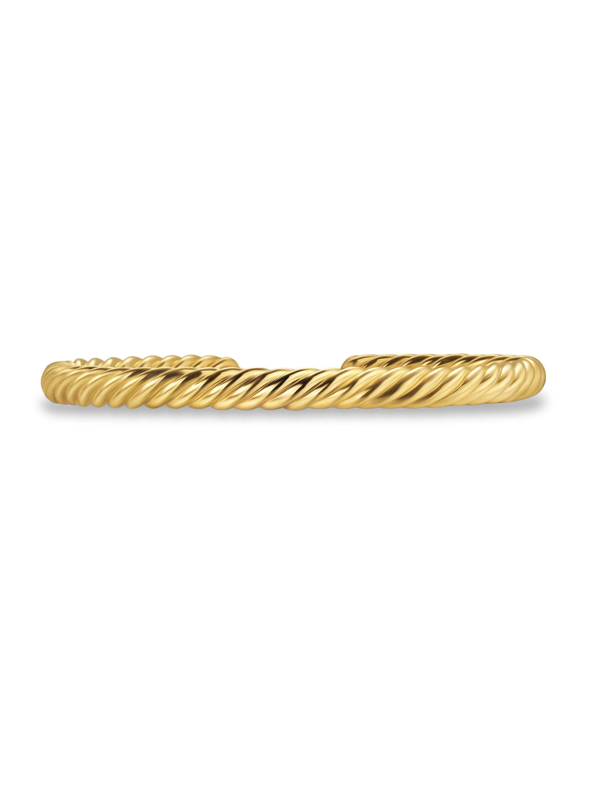 Men's Cable Cuff Bracelet in 18K Yellow Gold, 6MM - Gold - 1