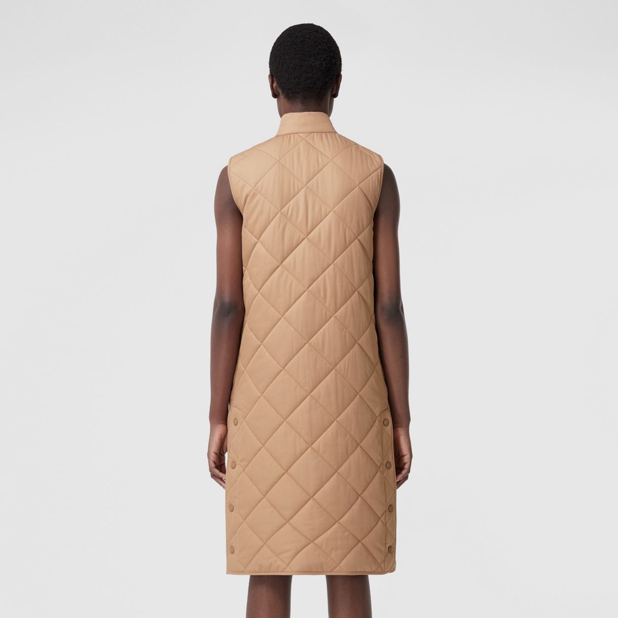 Diamond Quilted Cotton Gabardine Gilet - 4