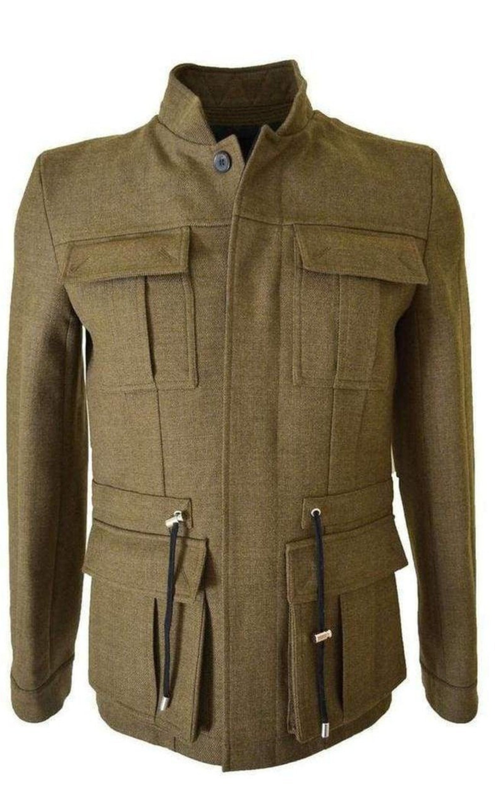 Military Green Wool Jacket - 1