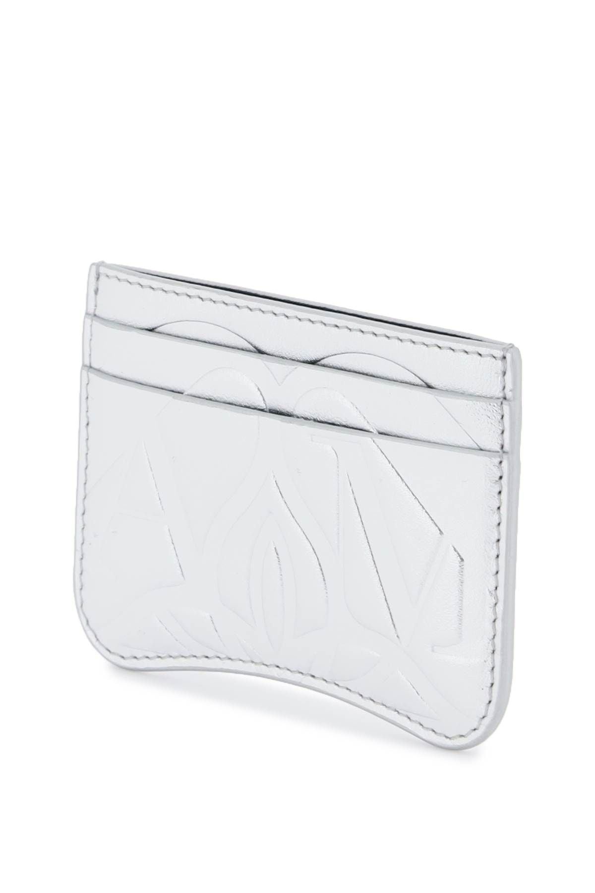 ★人気【ALEXANDER MCQUEEN】★\"The Seal\" card holder★SILVER ALEXANDER MCQUEEN Seal Card Holder – LOZURI®
