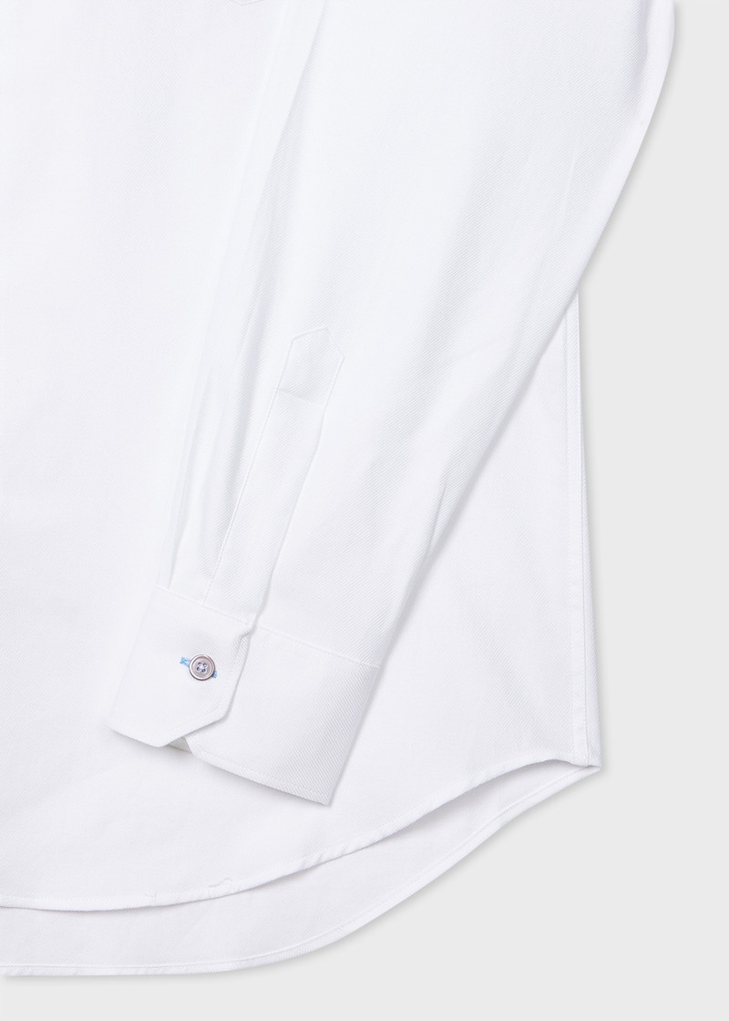 Paul Smith Modern-Fit White Cotton-Twill Shirt outlook