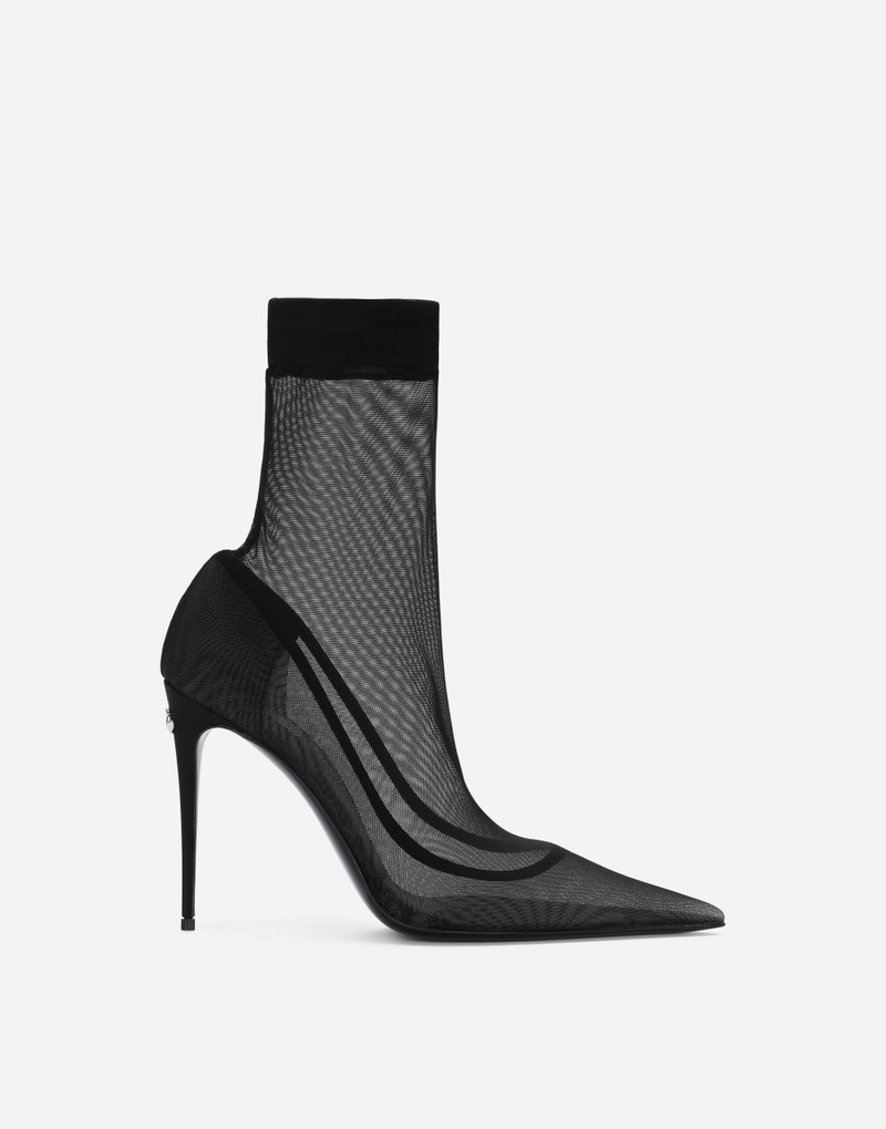 Stretch tulle ankle boots 1