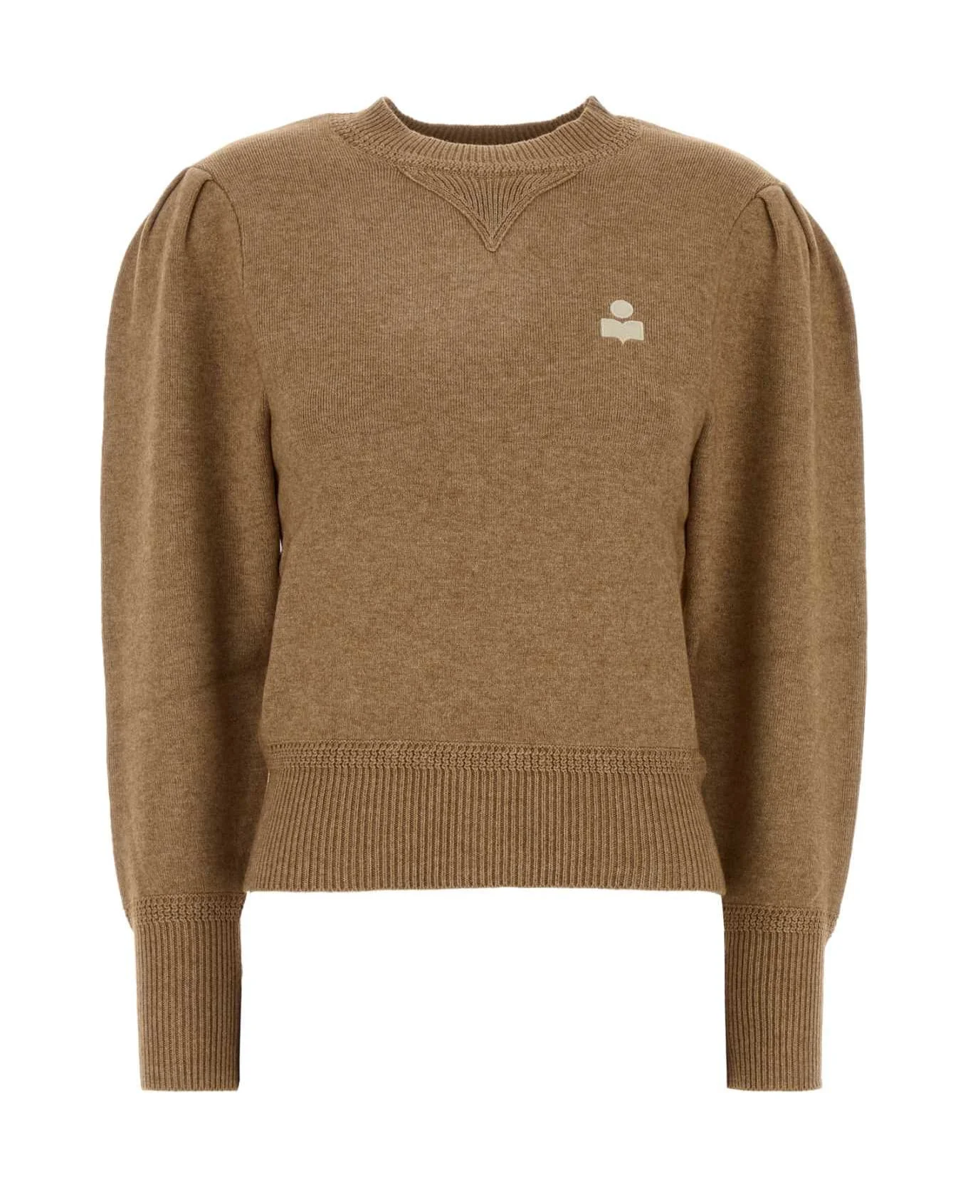 Camel Stretch Cotton Blend Kelaya Sweater - 1