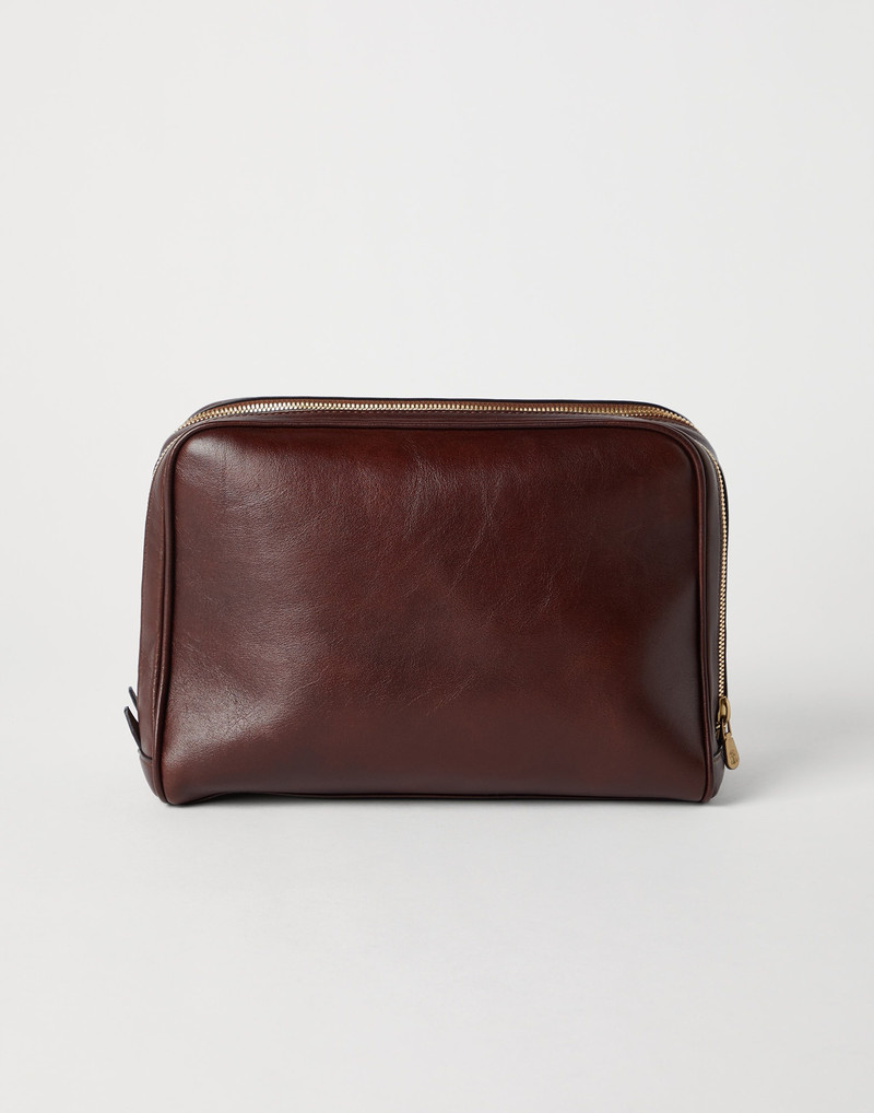 Brunello Cucinelli Calfskin beauty case outlook