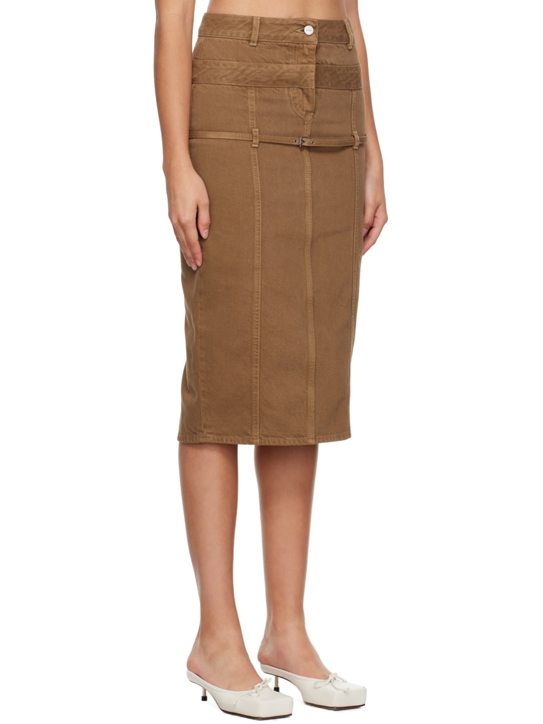Tan Le Chouchou 'La Jupe De Nîmes Criollo' Denim Midi Skirt - 2