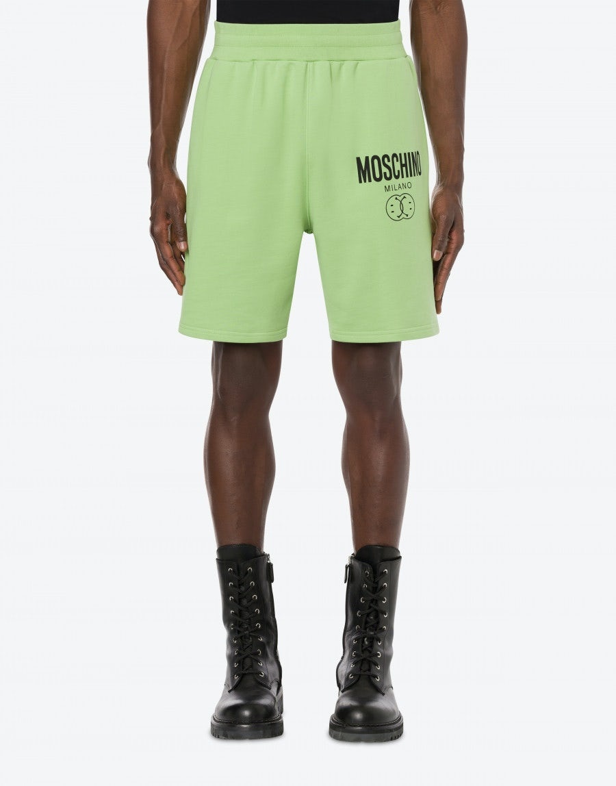 DOUBLE SMILEY® LOGO ORGANIC FLEECE BERMUDA SHORTS - 2