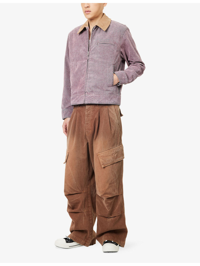 NAHMIAS Flocked Classic Boxy-Fit Cotton Blend Jacket outlook