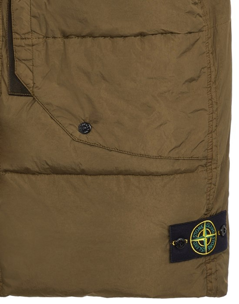 G0423 GARMENT DYED CRINKLE REPS RECYCLED NYLON DOWN OLIVE GREEN 6