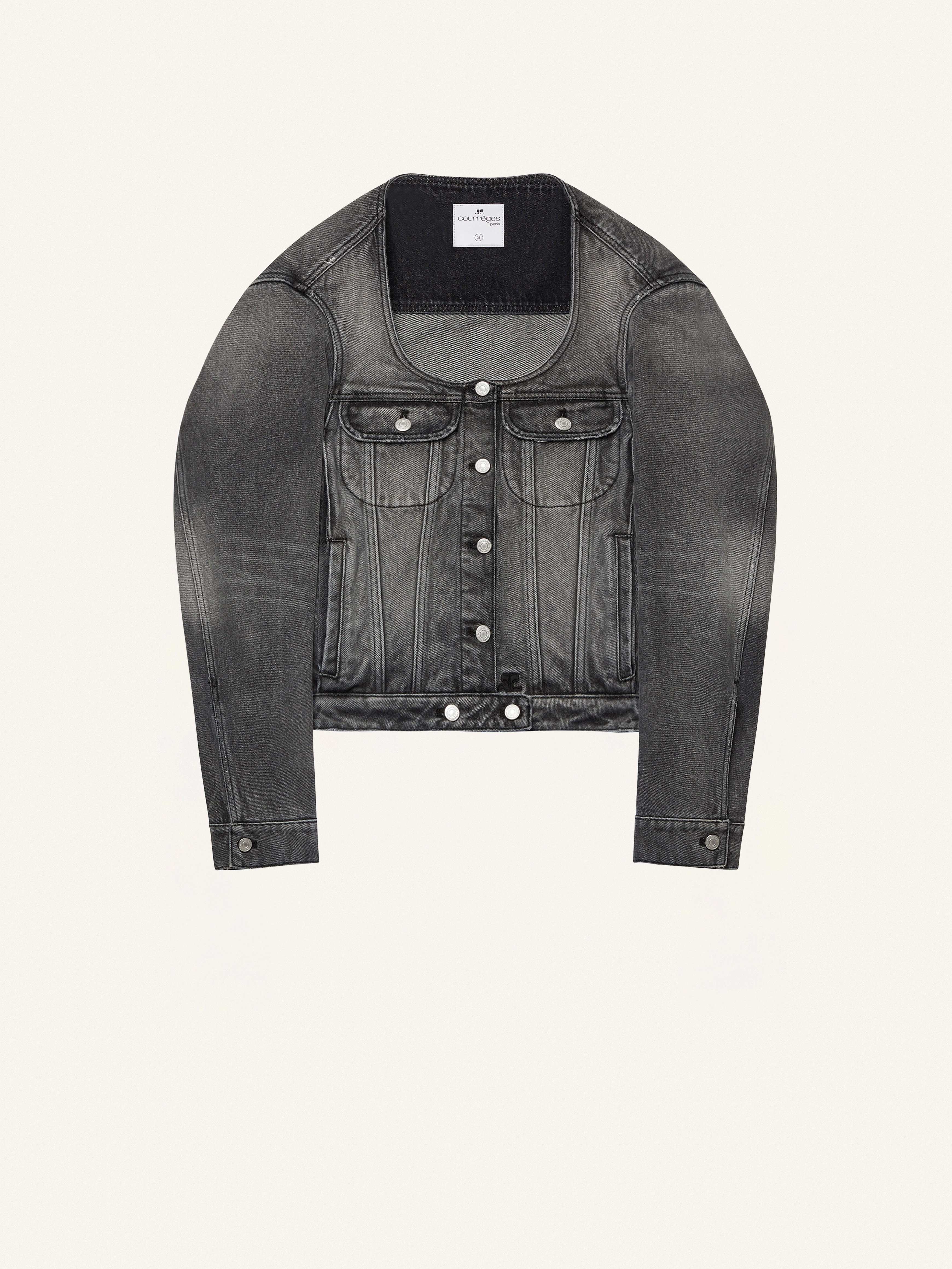 COCOON STONEWASHED DENIM JACKET - 1