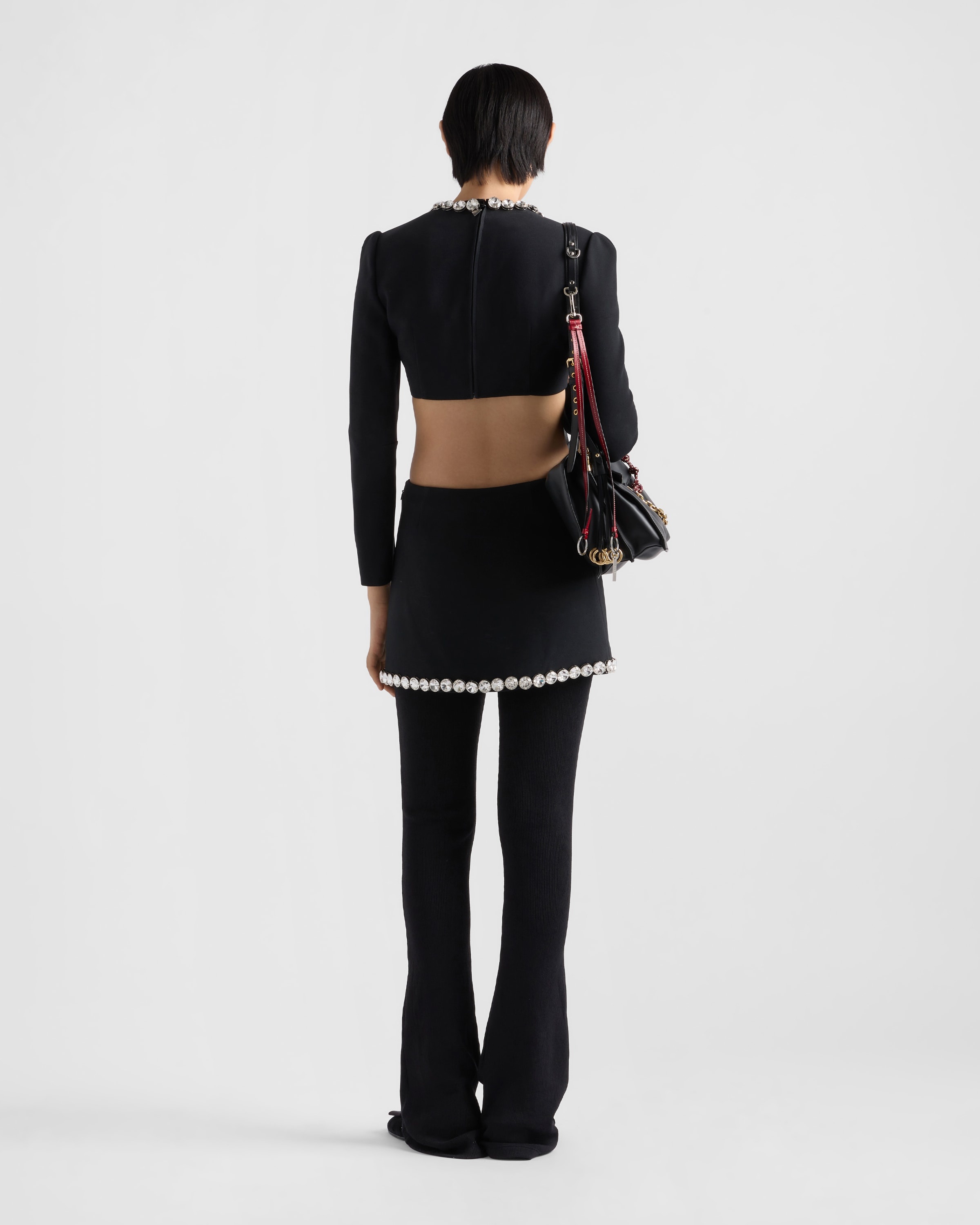 Embroidered sablè compact top - 5