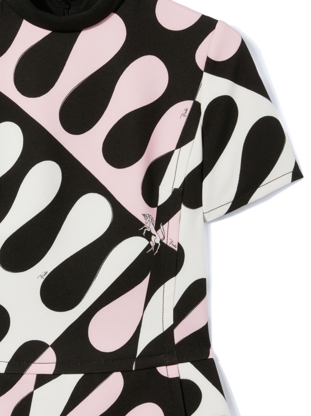 Leocorno-print mini dress - 3