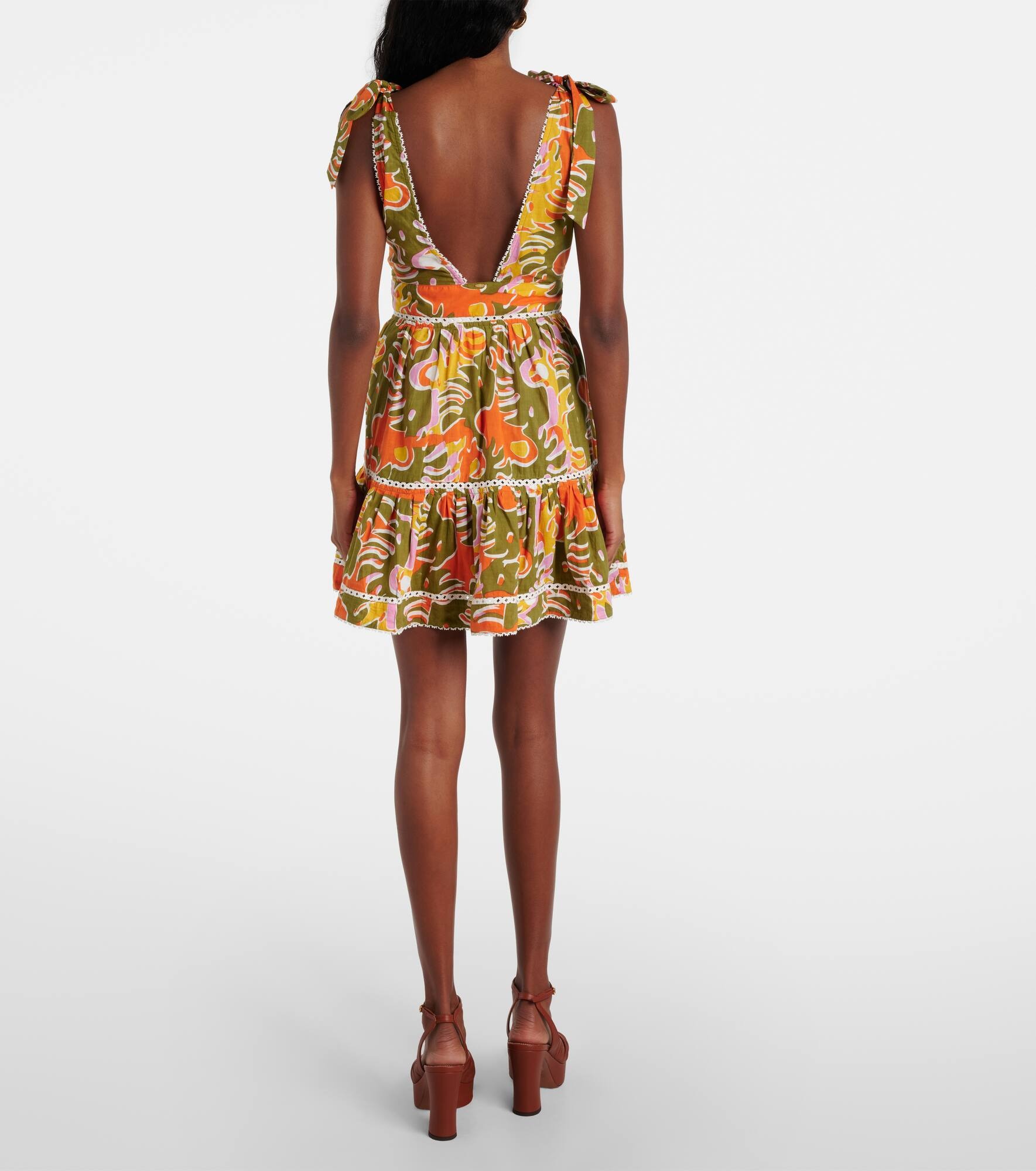 Cara printed cotton minidress - 3