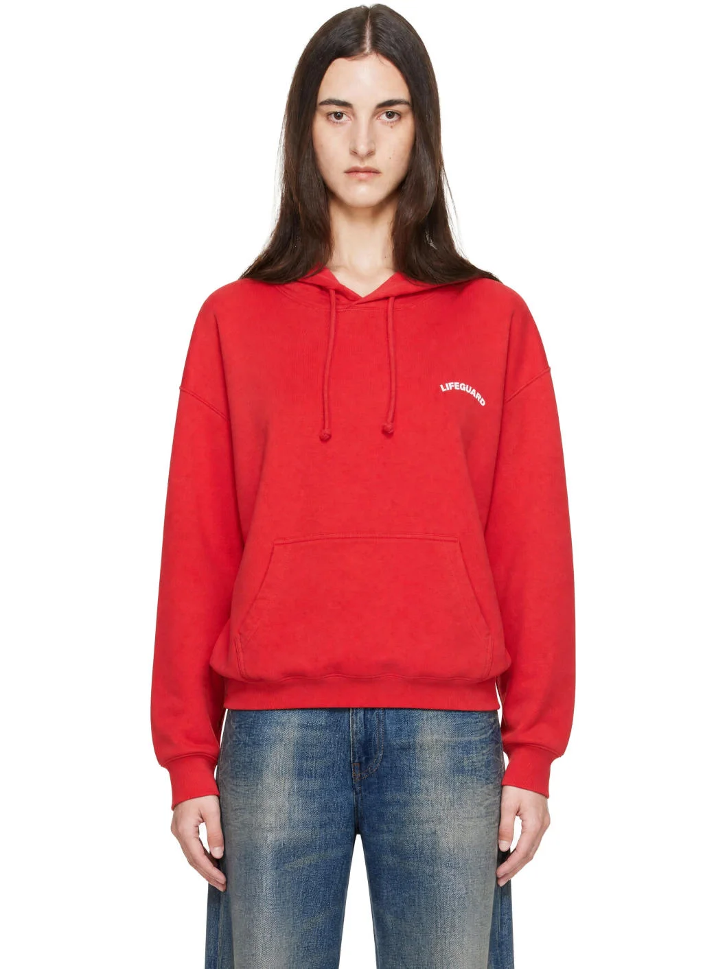 Red Lifeguard Oversized Hoodie - 1