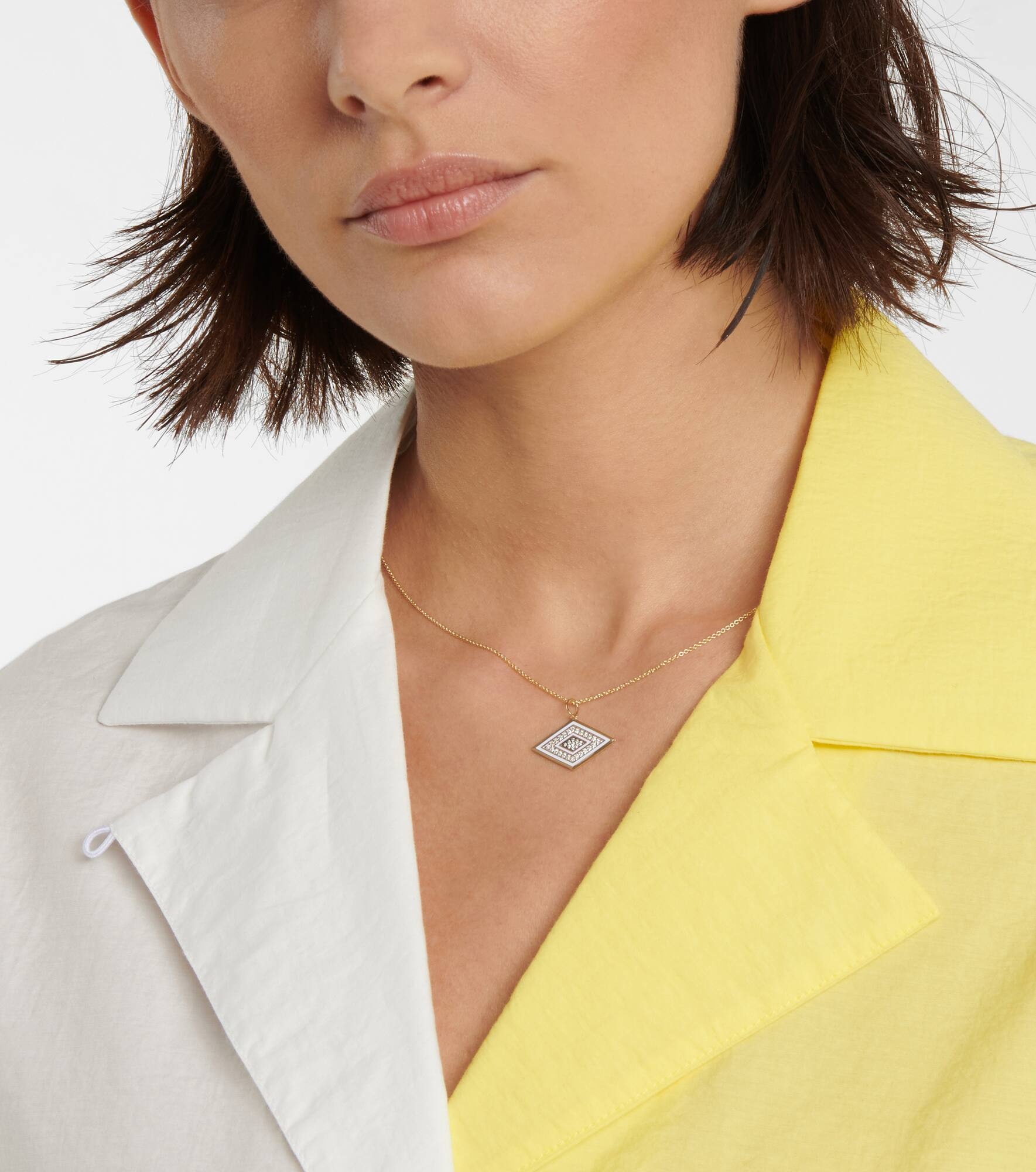 Groovy Eye 14kt yellow gold necklace with diamonds - 5