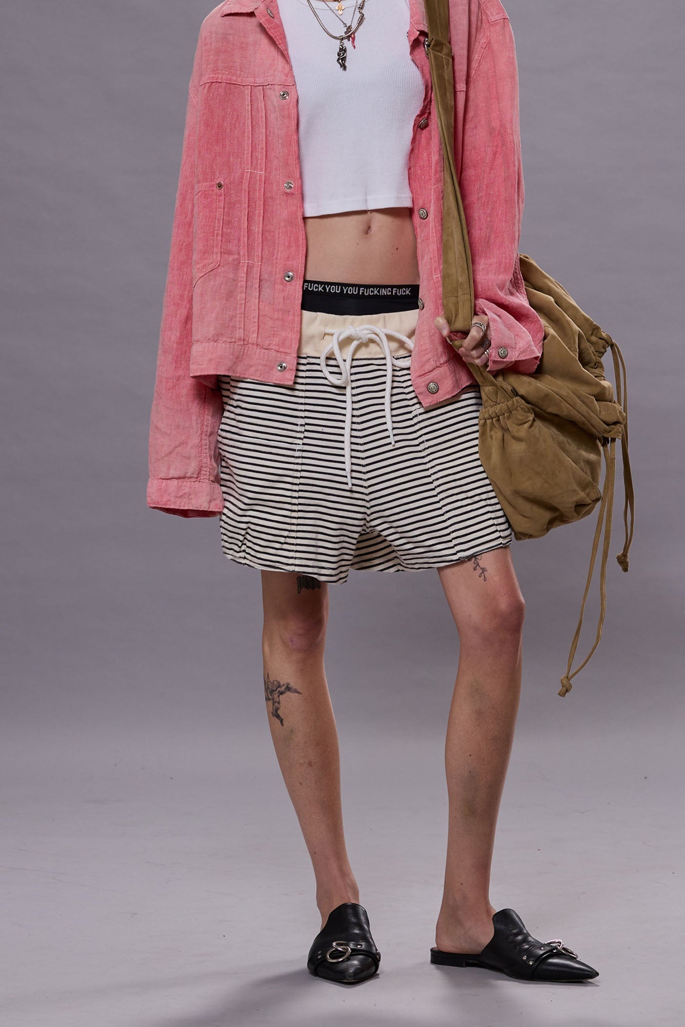 LAYERED POCKET SWEATSHORT - 3