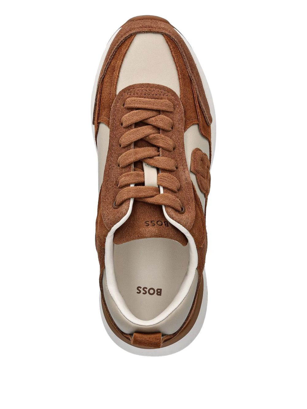 suede-leather monogram sneakers - 4