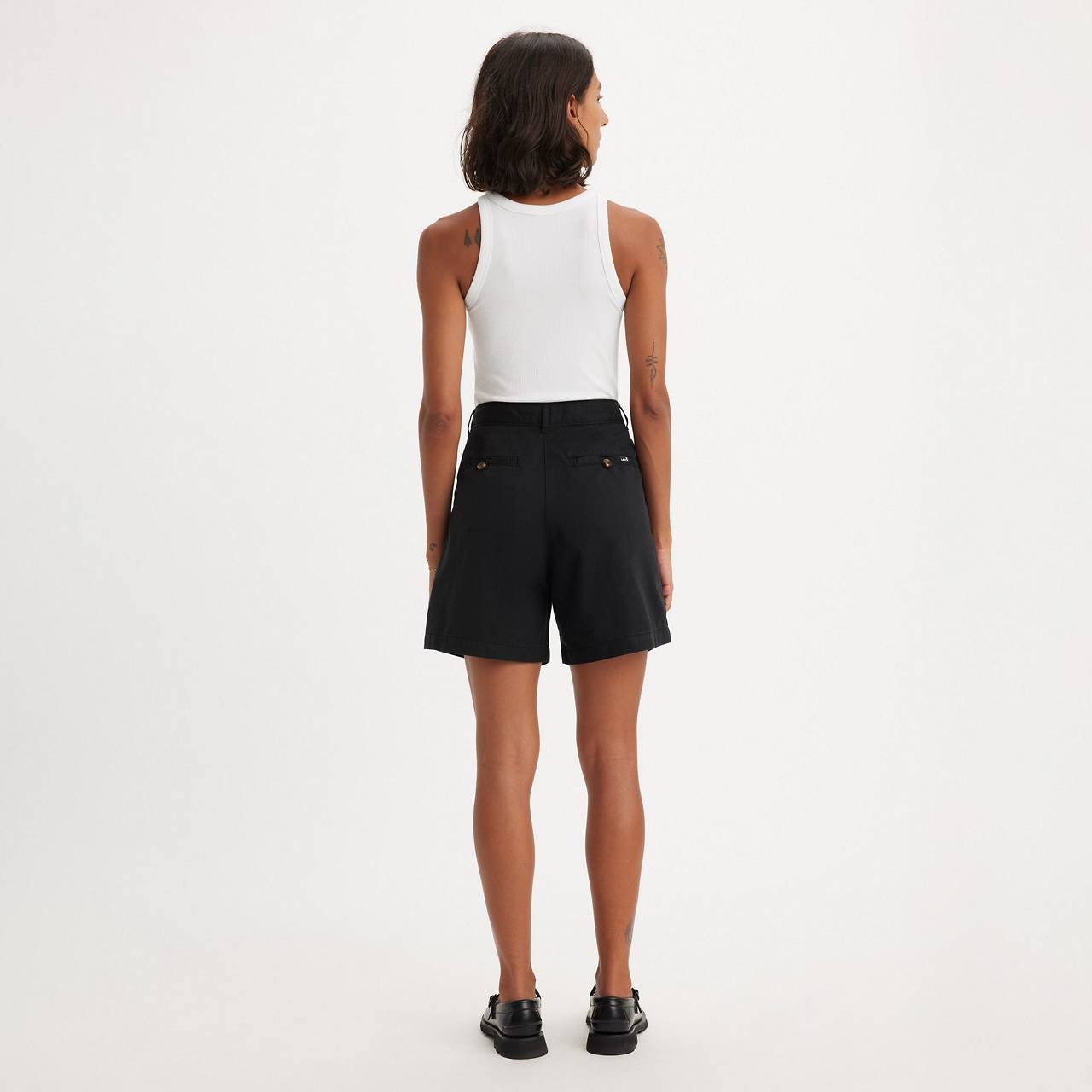 PLEATED WOMEN'S TROUSER SHORTS - 5