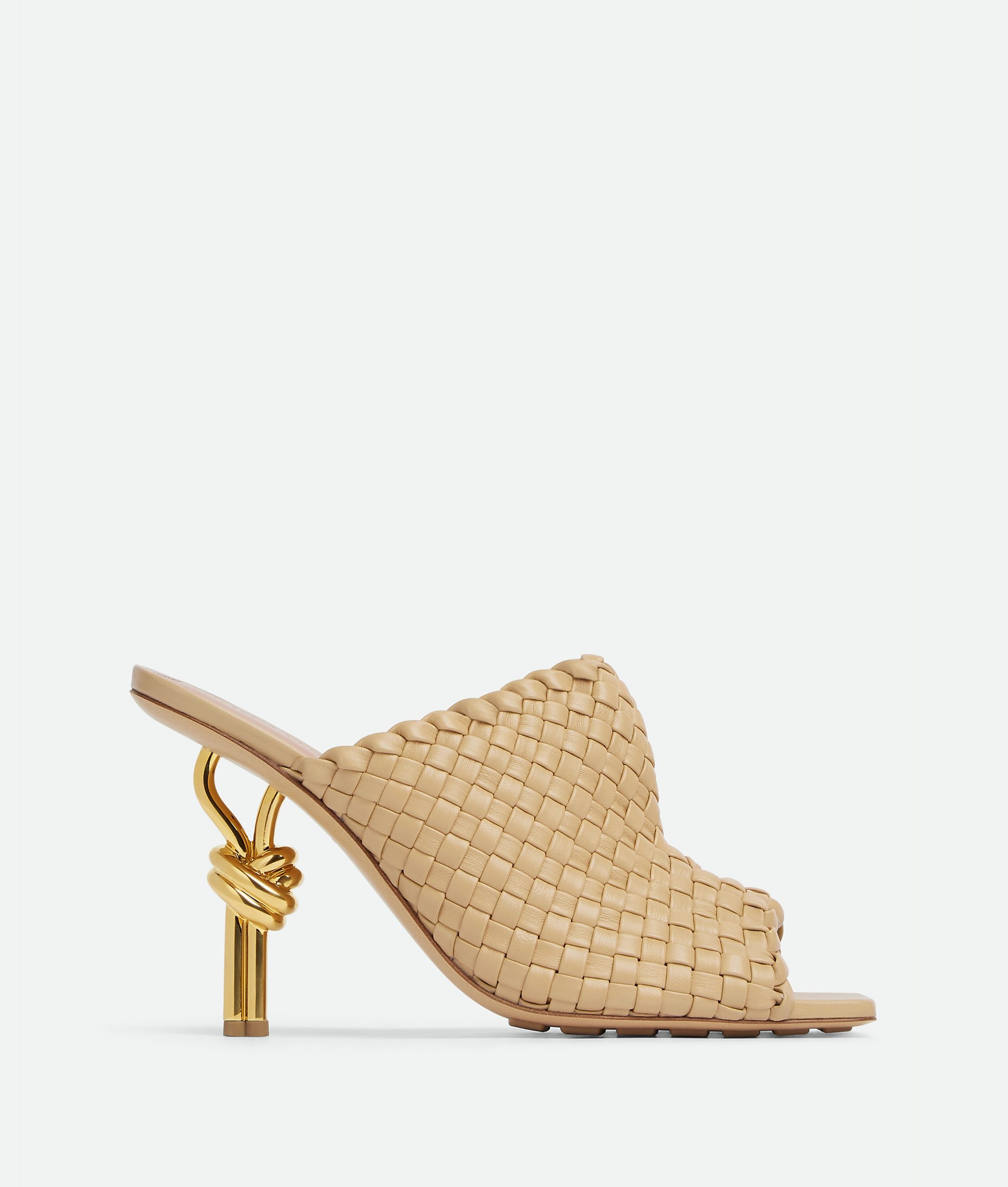 Bottega Veneta – Knot Mule Cane Sugar Woven - 1