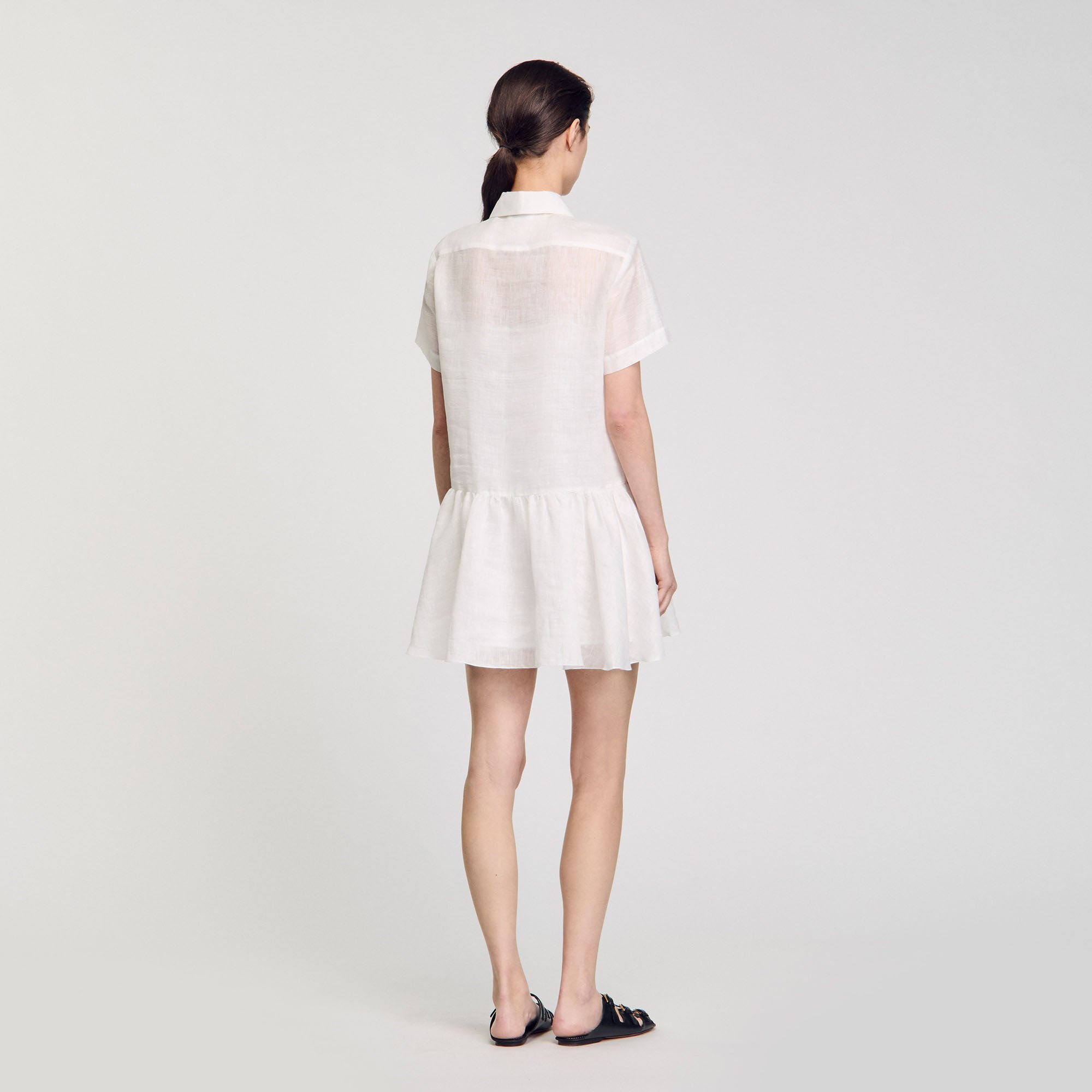 MINI DRESS WITH LACE DETAILS - 5