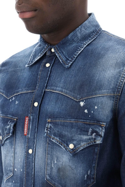 DSQUARED2 Western shirt in Used denim outlook