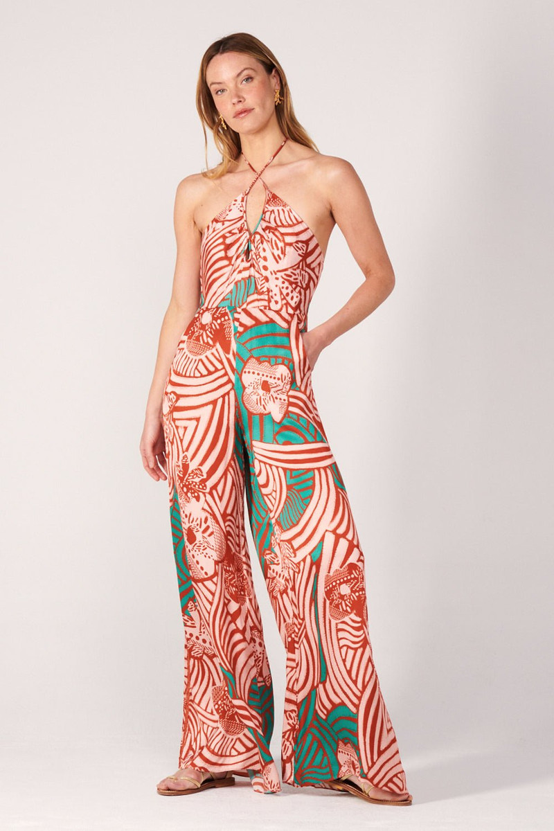 Long Jumpsuit Cilia - Brick Japonism - 1