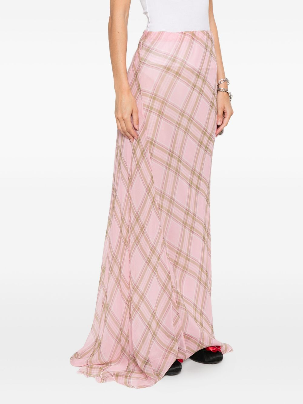 tartan-print maxi dress - 3