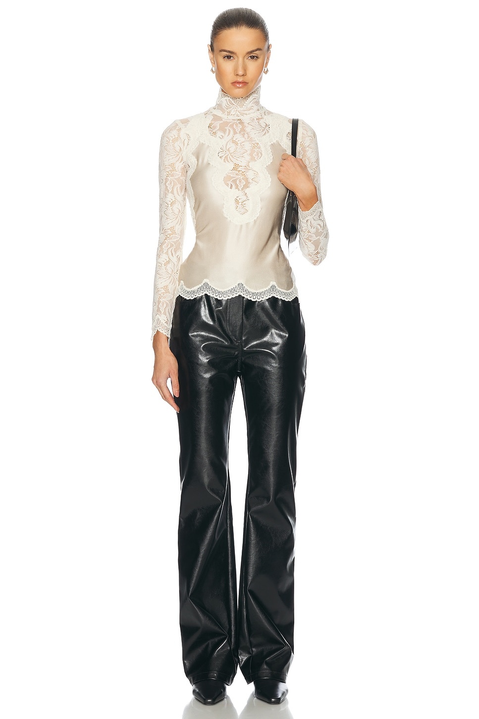 Lace Turtleneck Top - 4