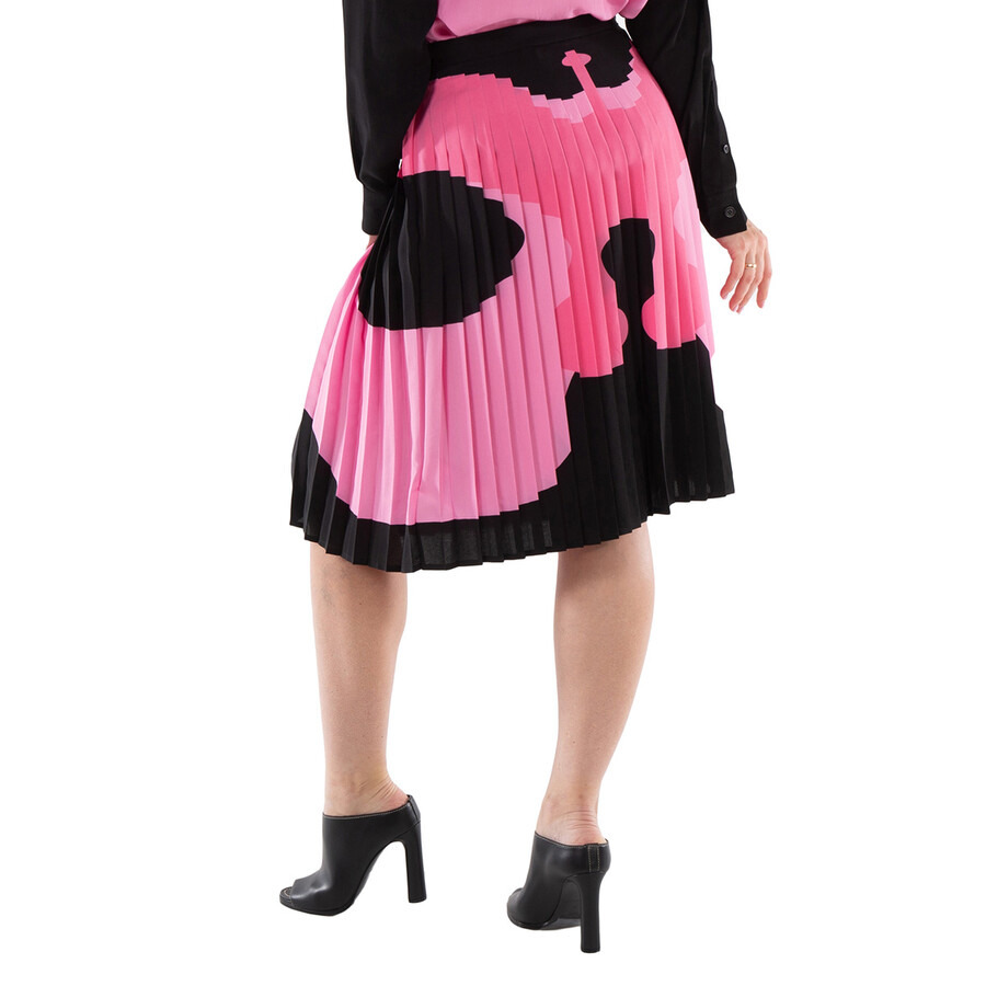 Burberry Bubblegum Pink Marine Blob Silk Midi Skirt - 5