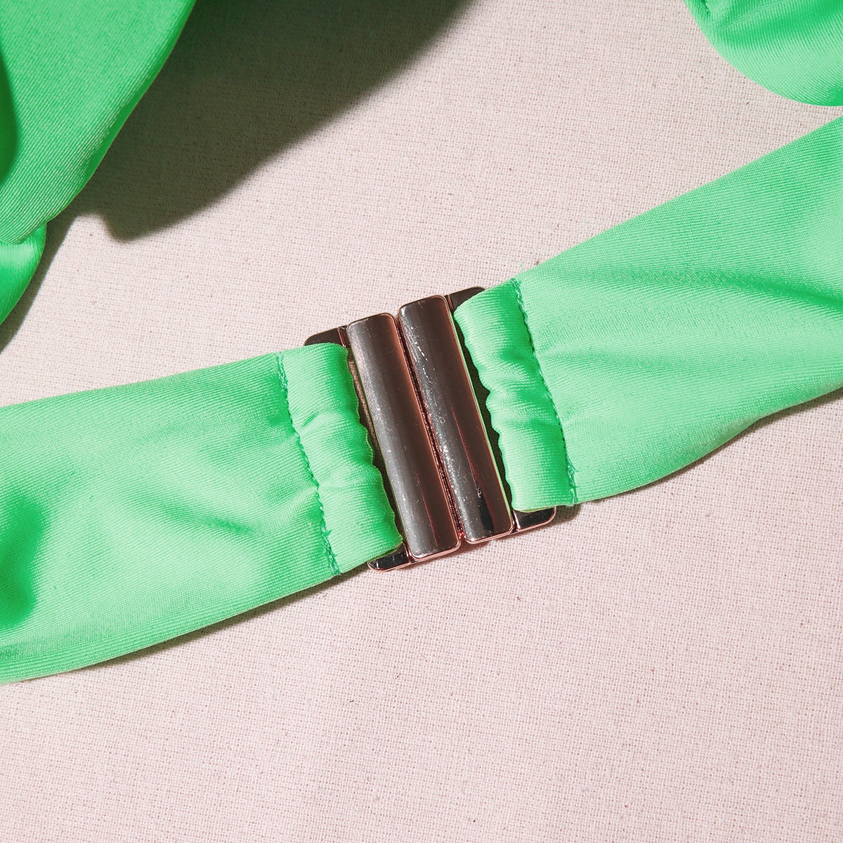 Green Twist Front Bikini Top - 5