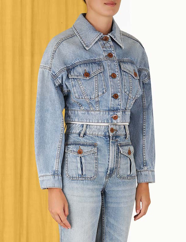 【Zimmermann】Raie cropped denim jacket Zimmermann - Raie cropped denim jacket