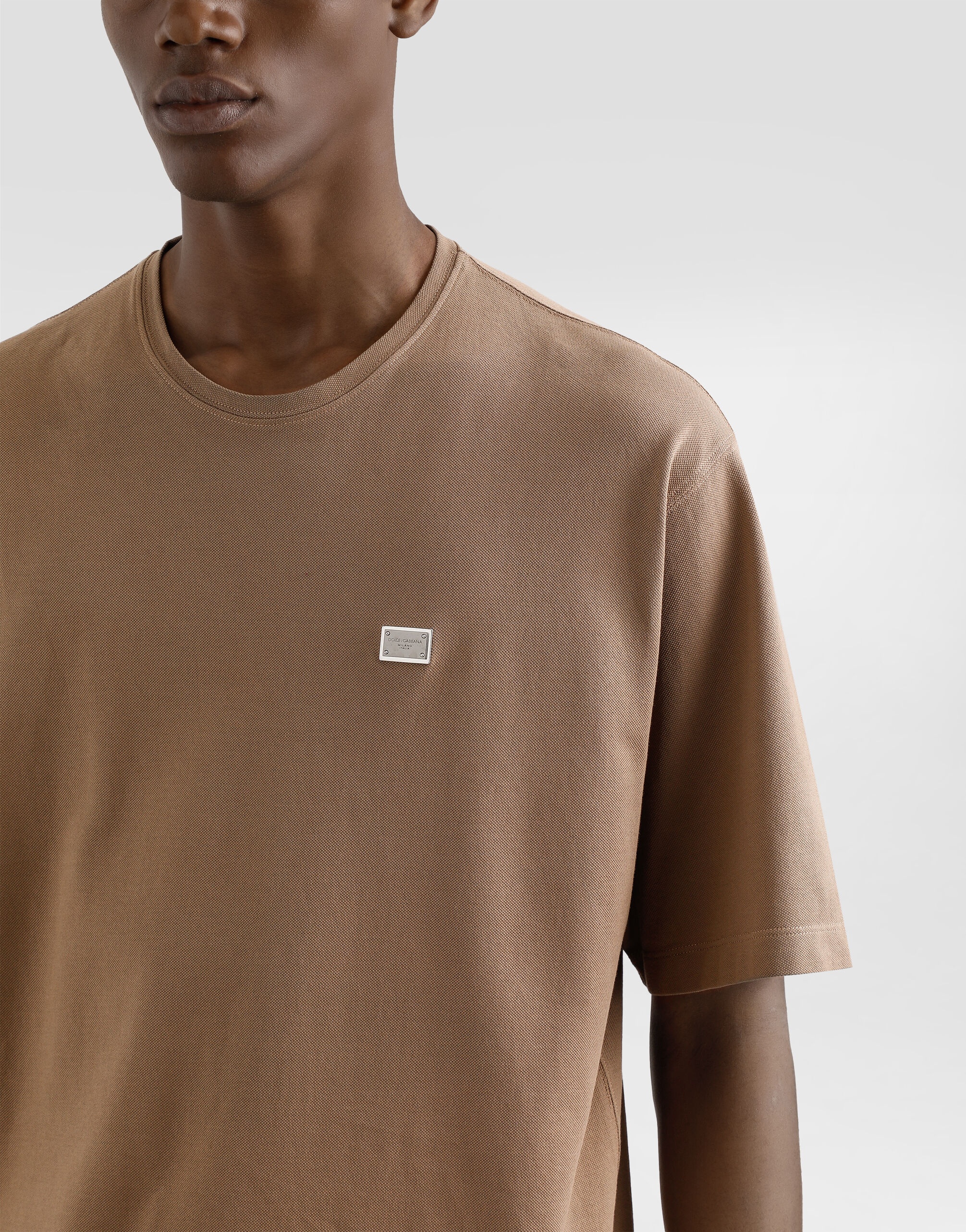 Cotton T-shirt with tag - 4