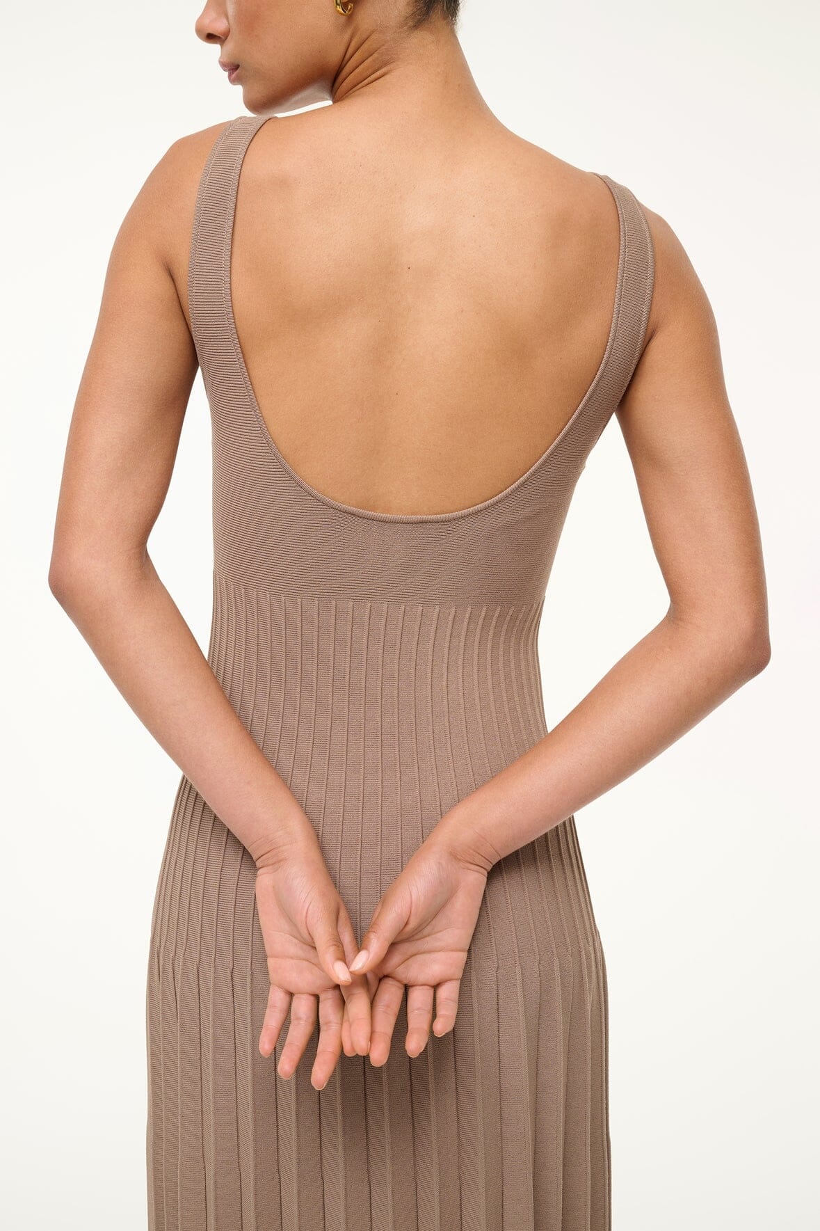STAUD ELLISON DRESS TAUPE - 5