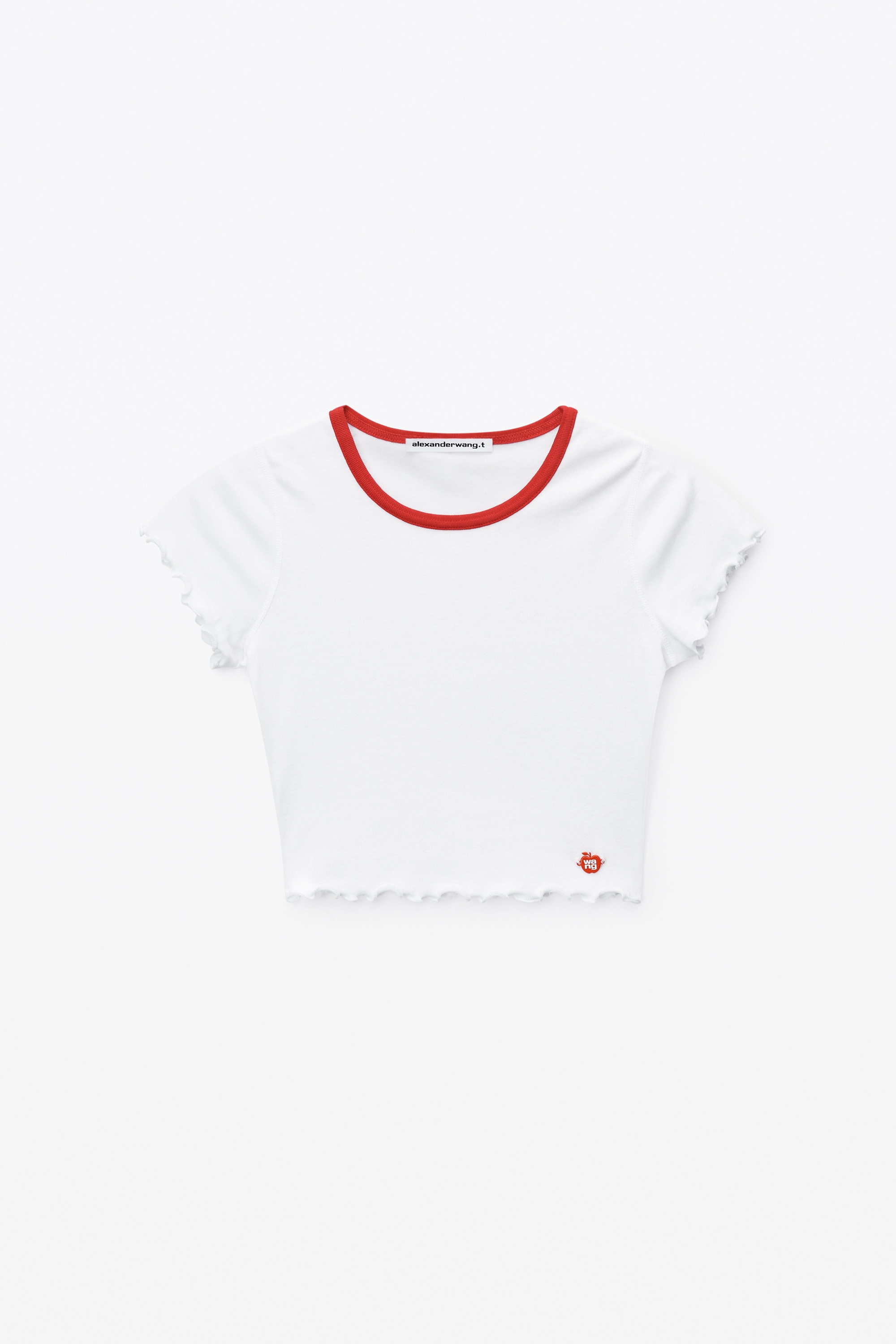 lettuce hem baby tee in micro rib jersey - 1