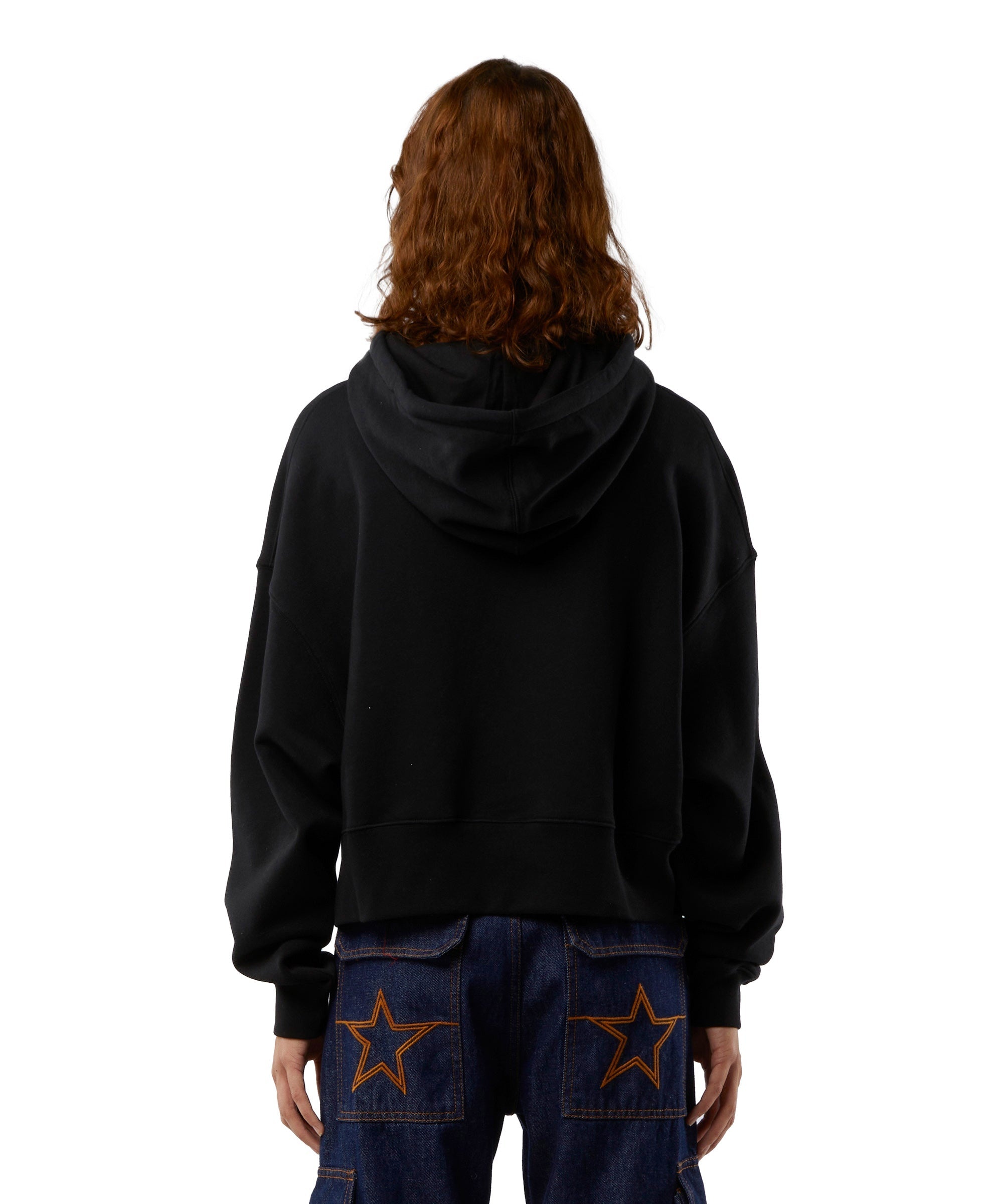 Cotton sweatshirt with hood and micro logo - 3