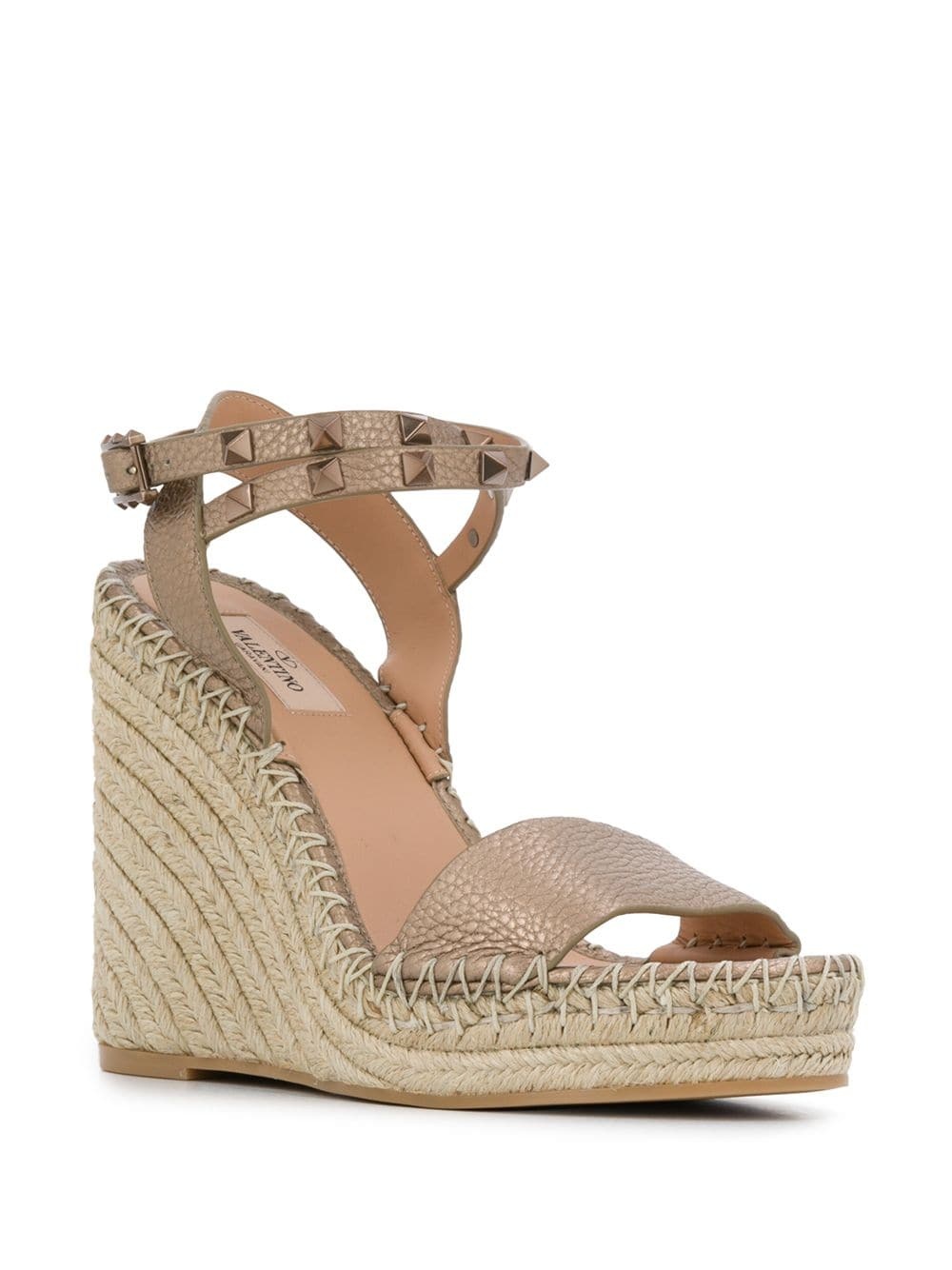 rockstud espadrille wedge sandals - 2