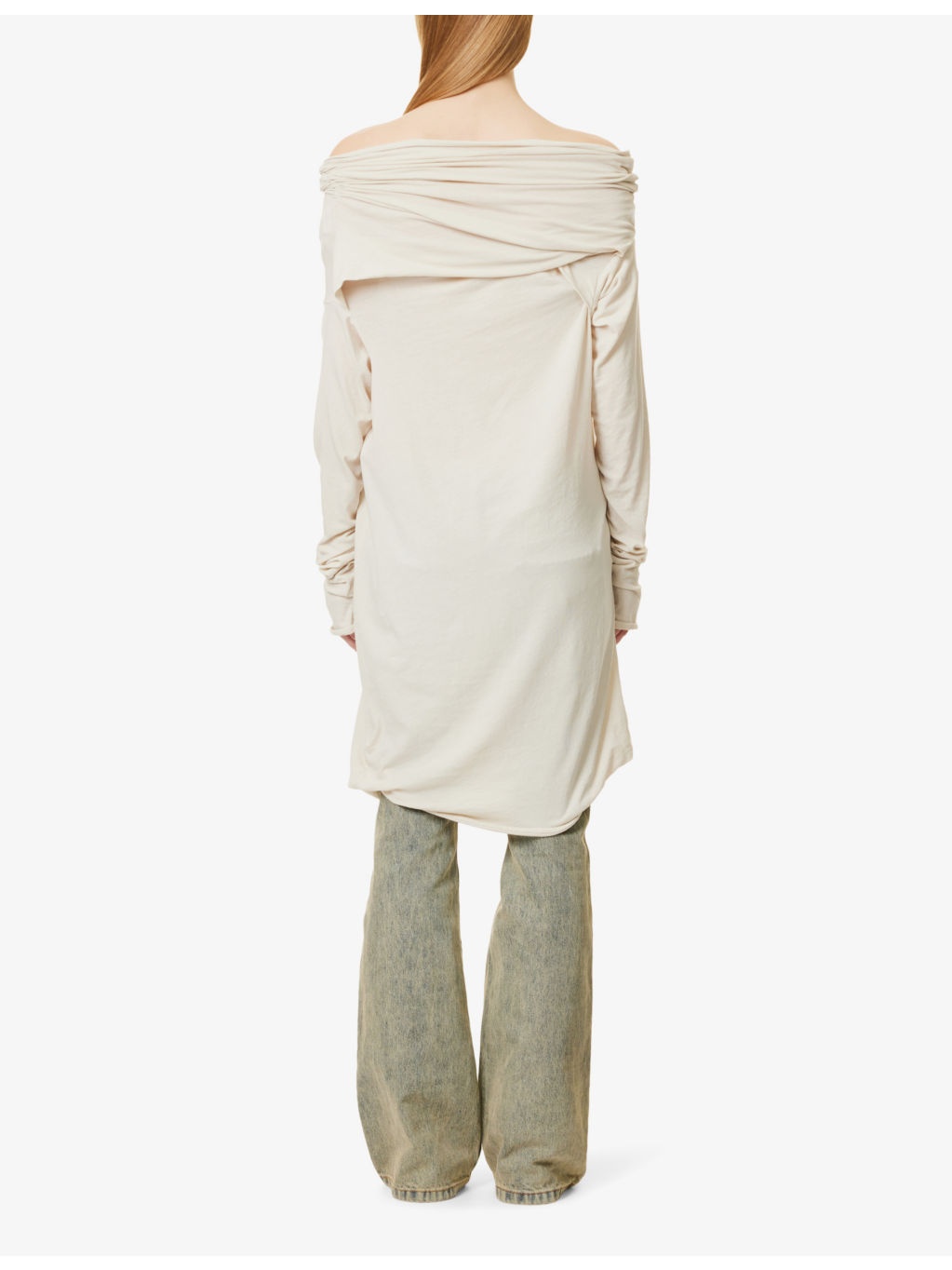 Bound Draped Stretch-Cotton Top - 4