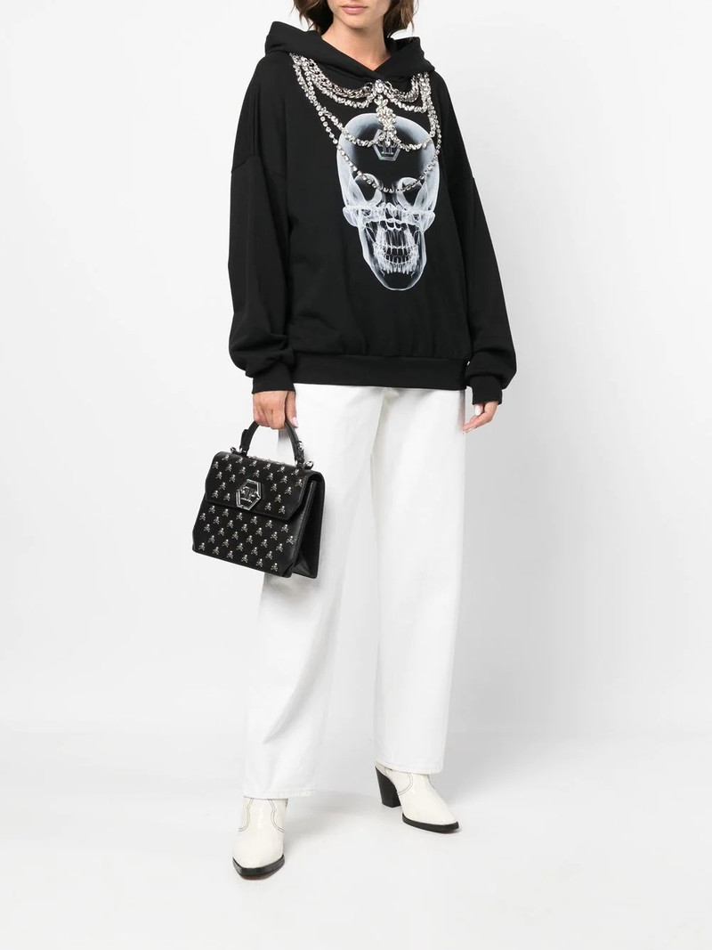 PHILIPP PLEIN X-Ray crystal-embellished hoodie outlook