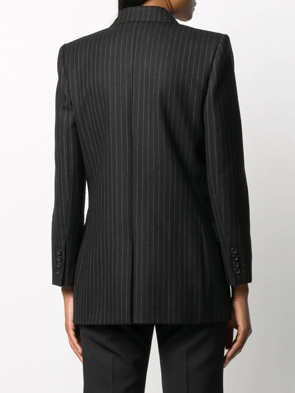 pinstriped double-breasted blazer - 4