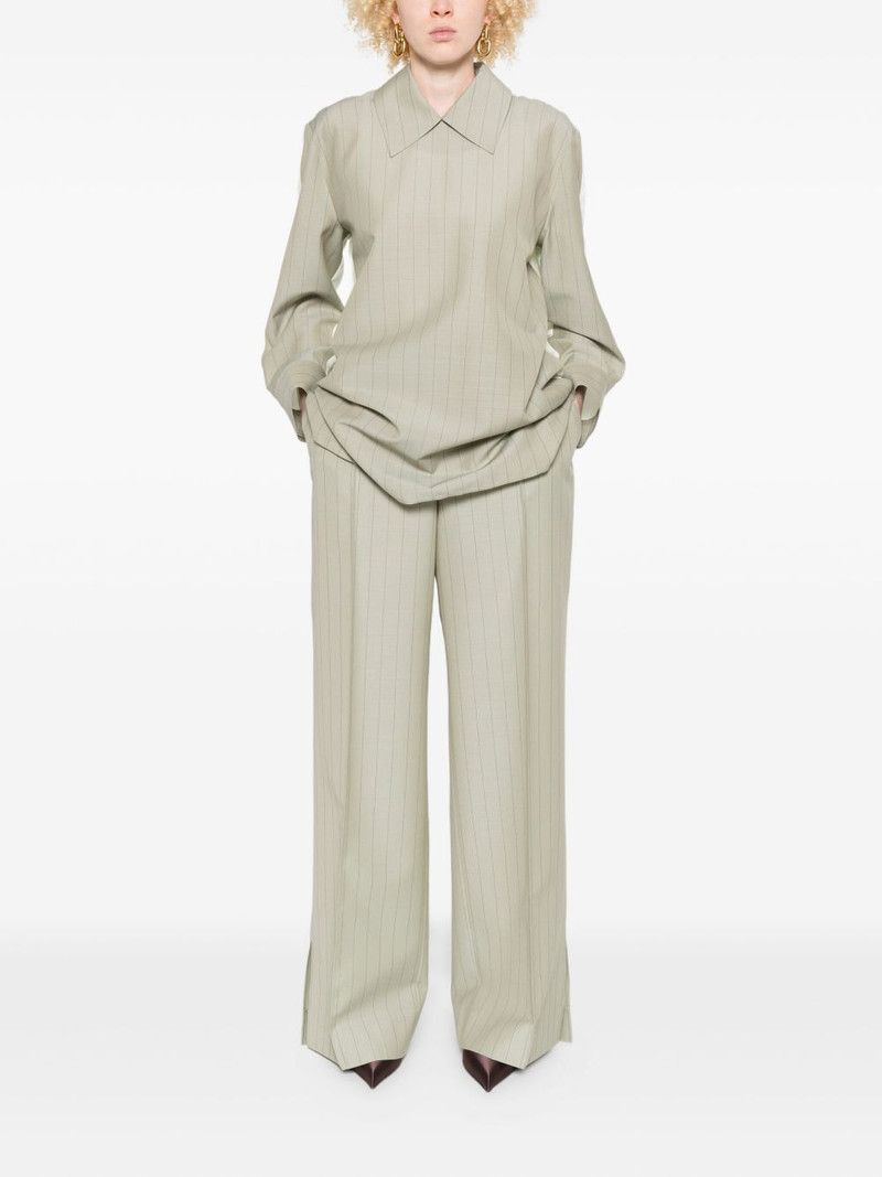 Jil Sander pinstripe panelled shirt outlook