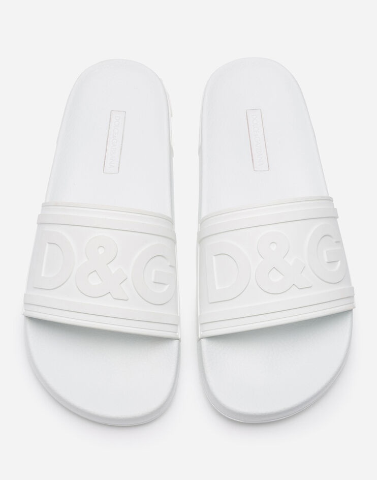 Rubber beachwear sliders with D&G logo - 4