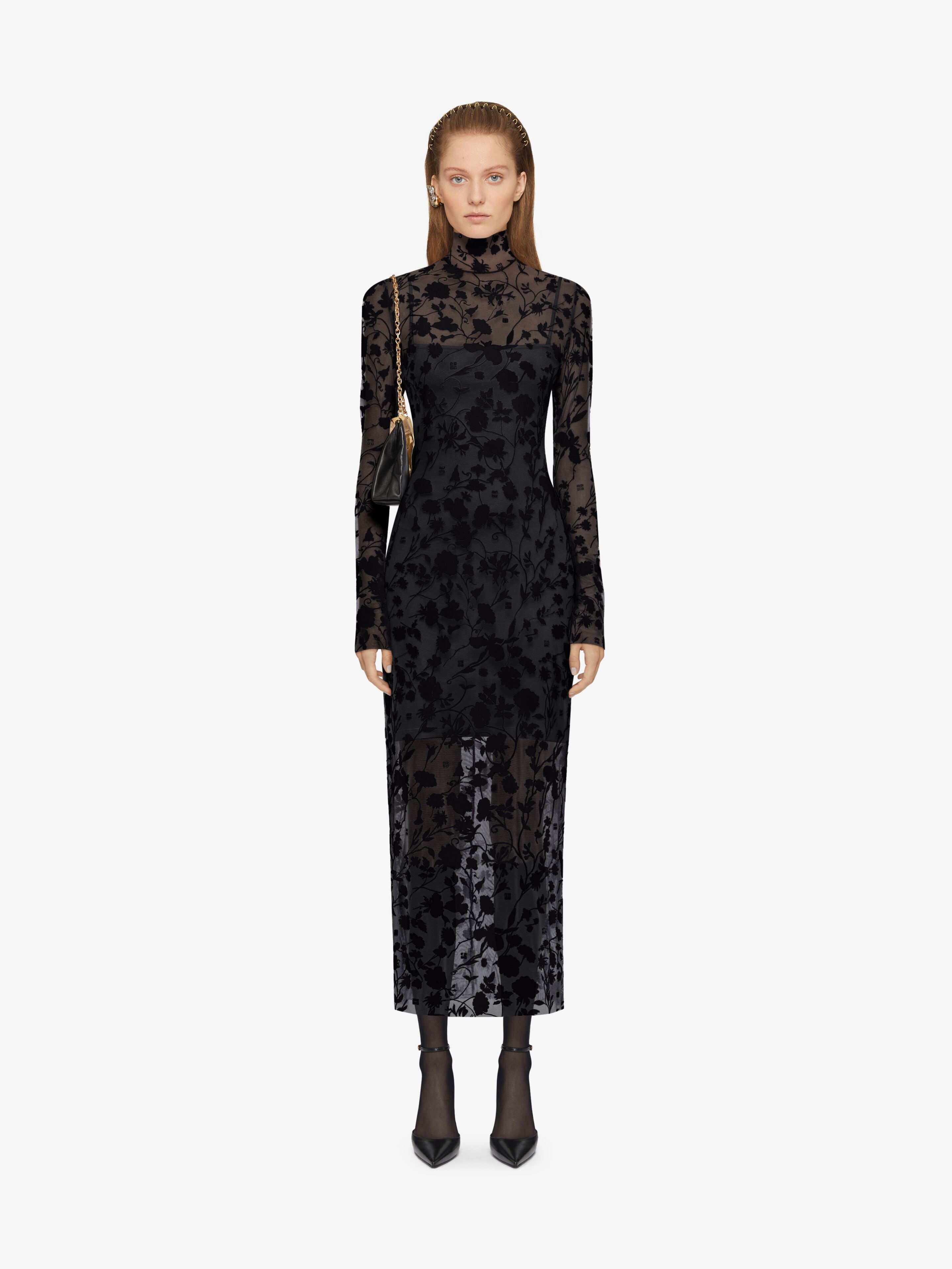 DRESS IN 4G FLOWERS TULLE - 2
