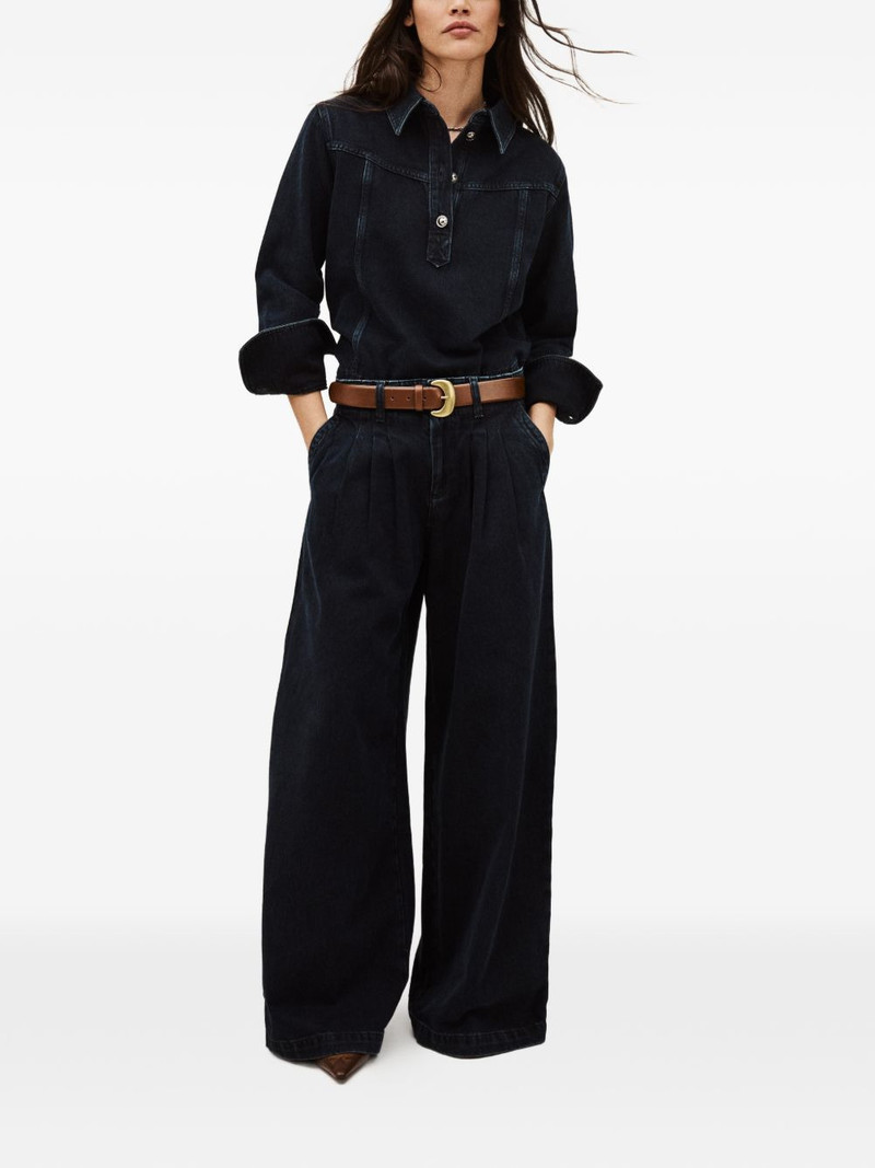 ba&sh Tavy buttoned-colar polo top outlook