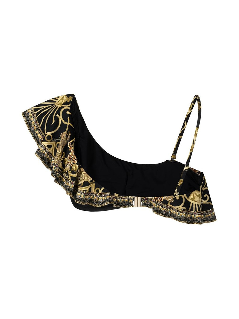 CAMILLA baroque pattern-print bikini top outlook